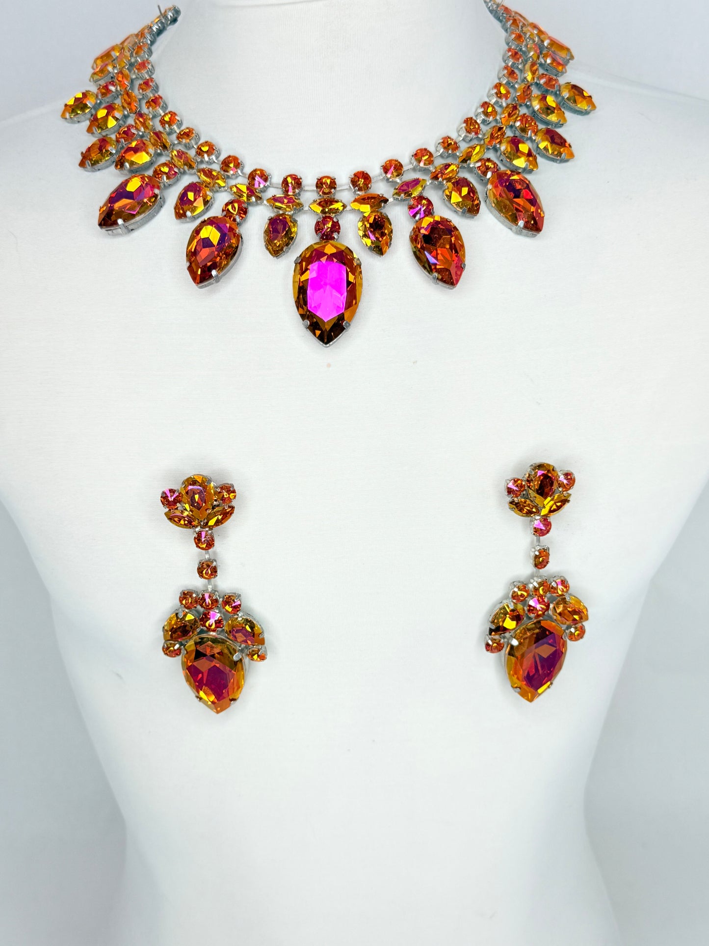 Bronzed Orange Necklace Set