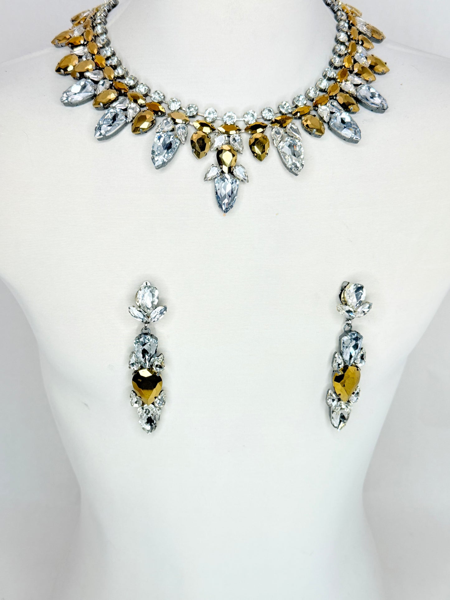 Topaz & Clear Necklace Set