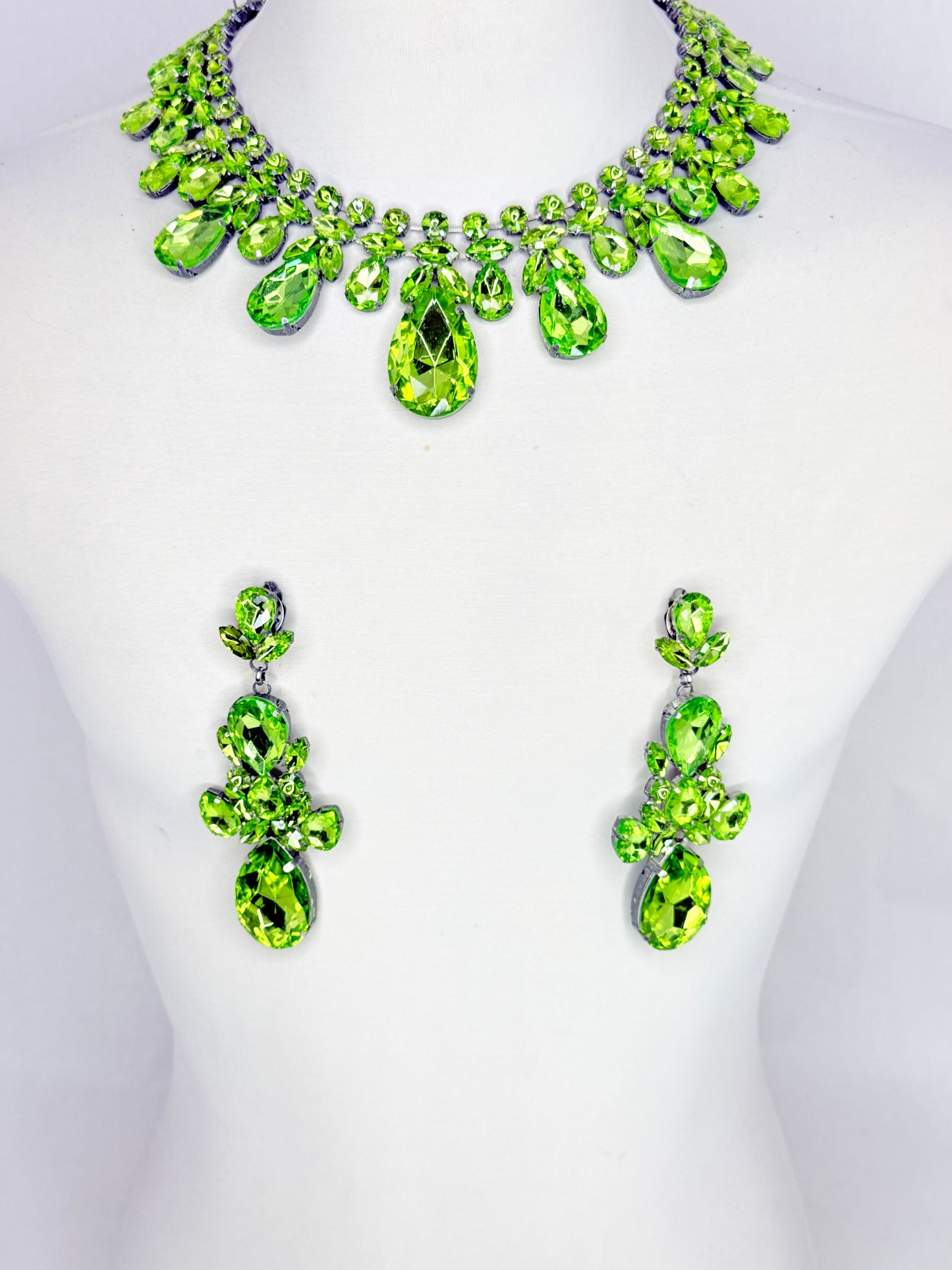 Lime Green Necklace Set