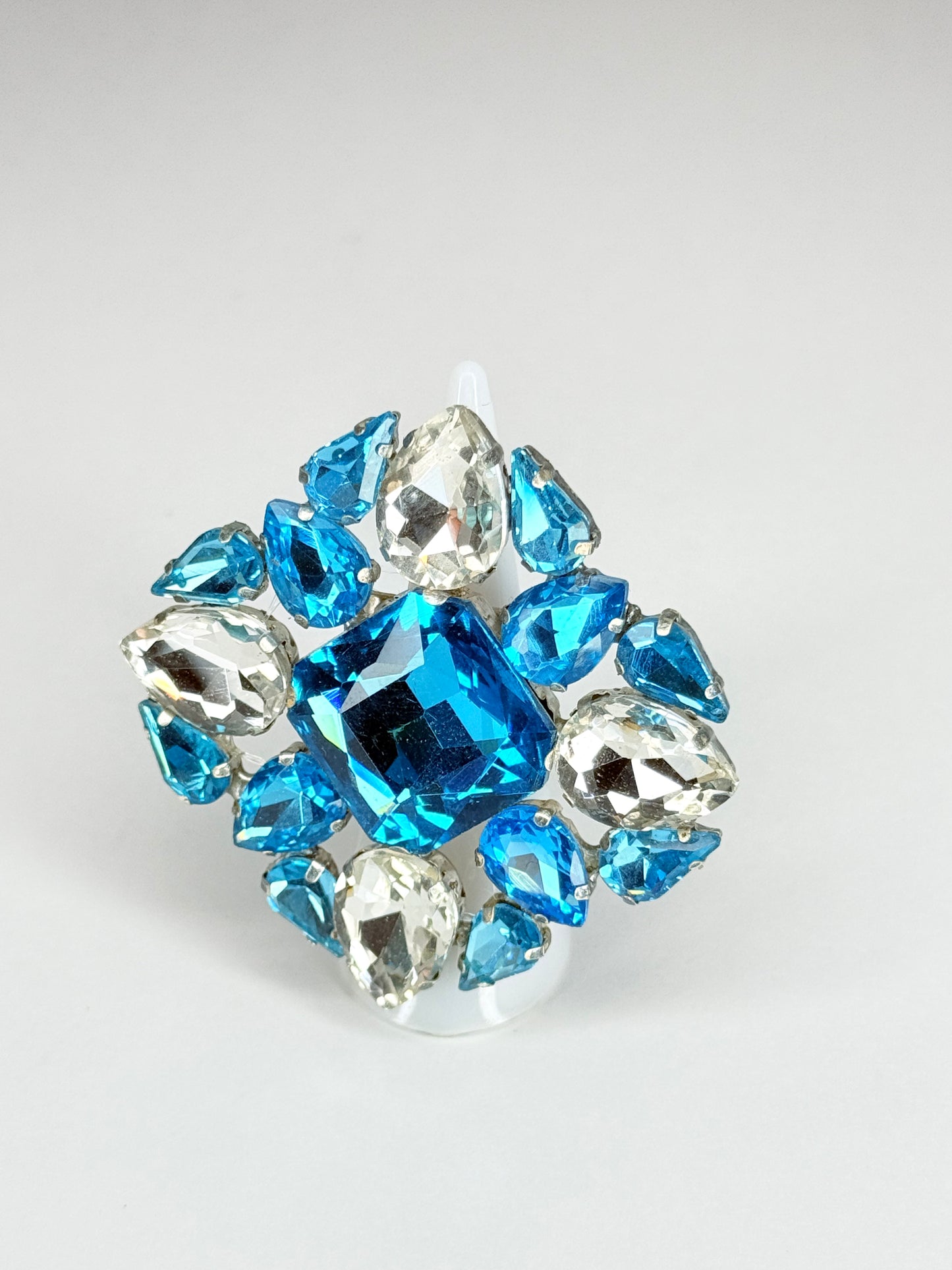 Aqua Blue & Clear Ring