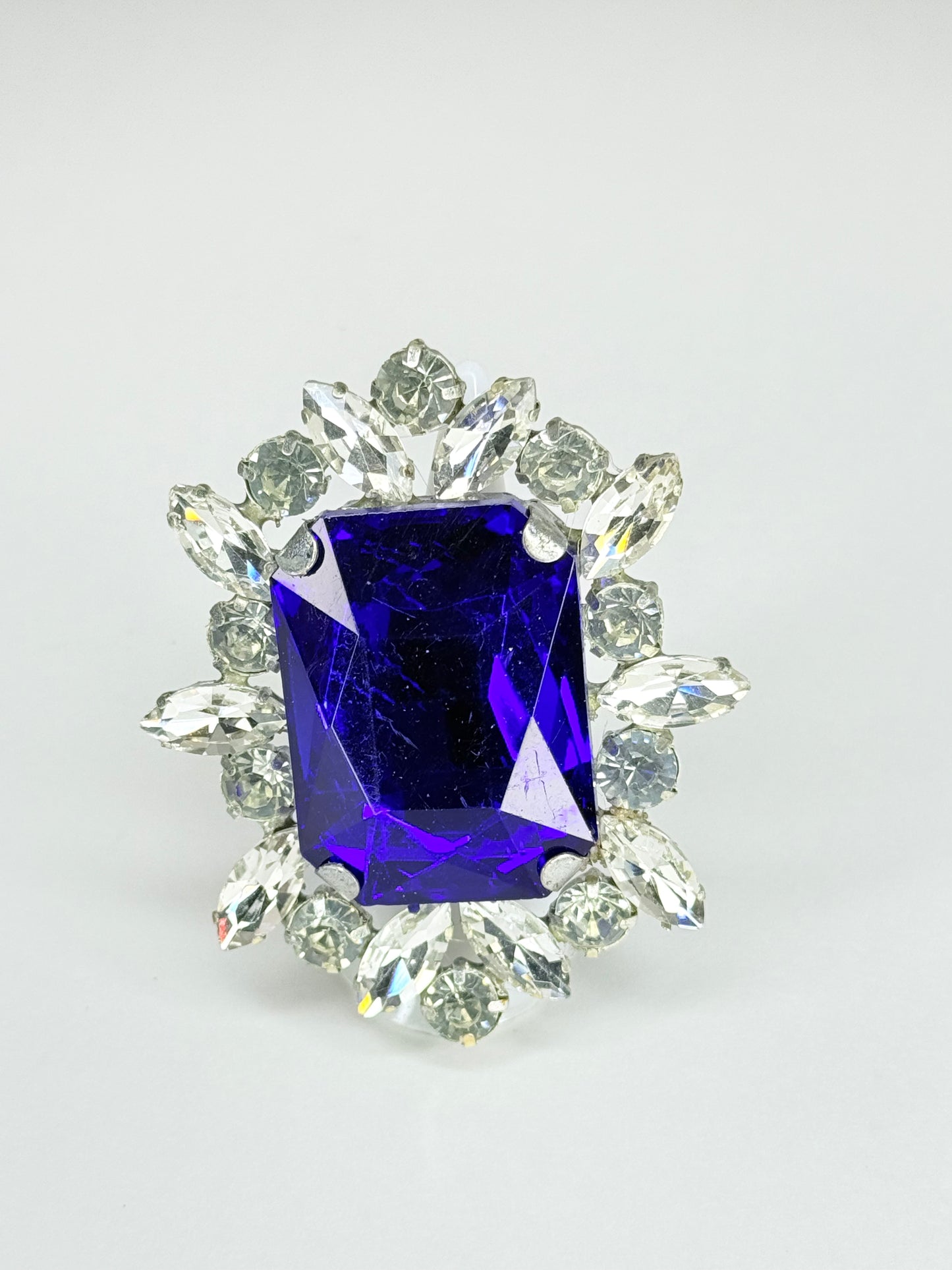 Cobalt & Clear Ring