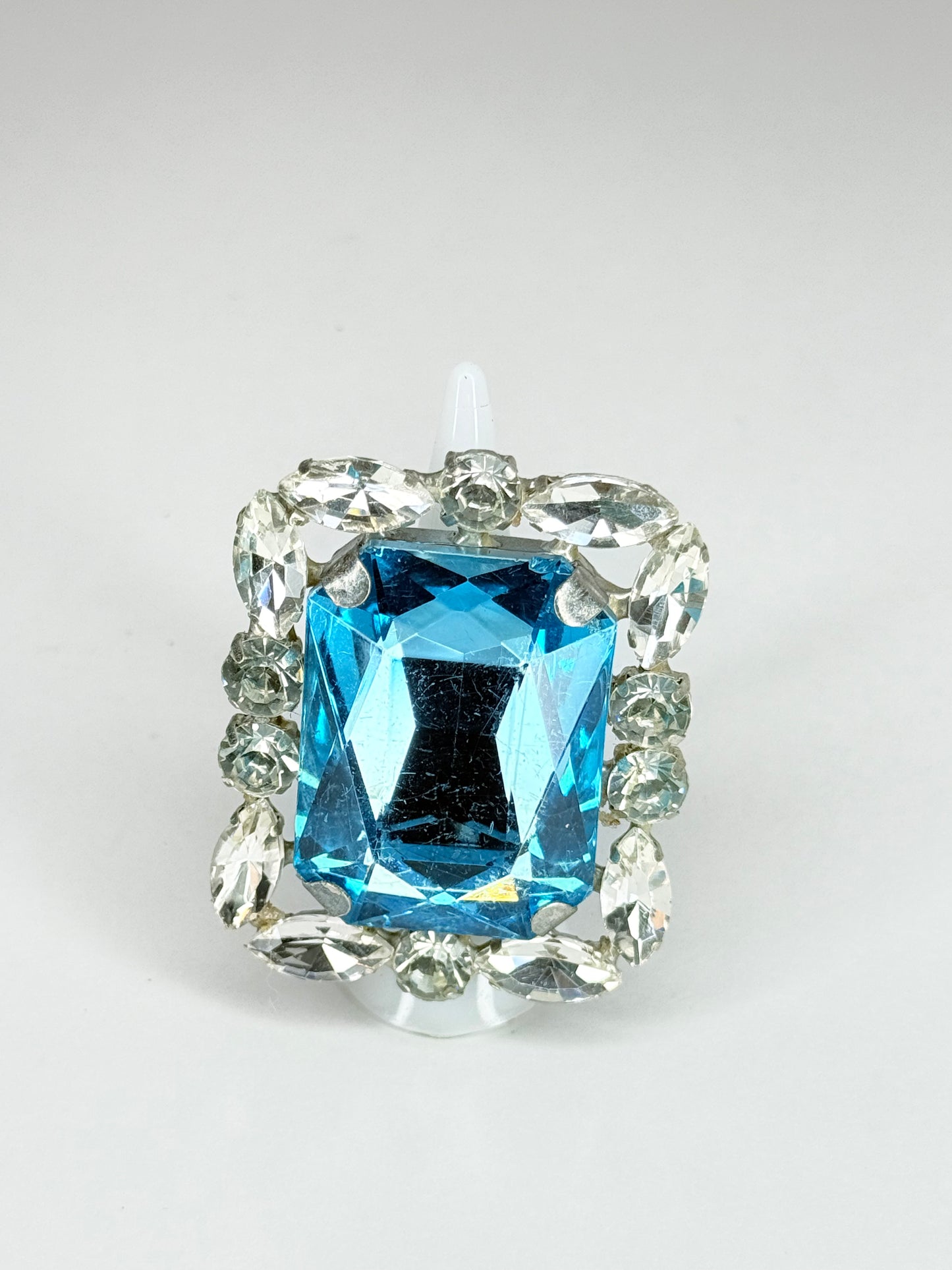 Aqua Blue & Clear Ring