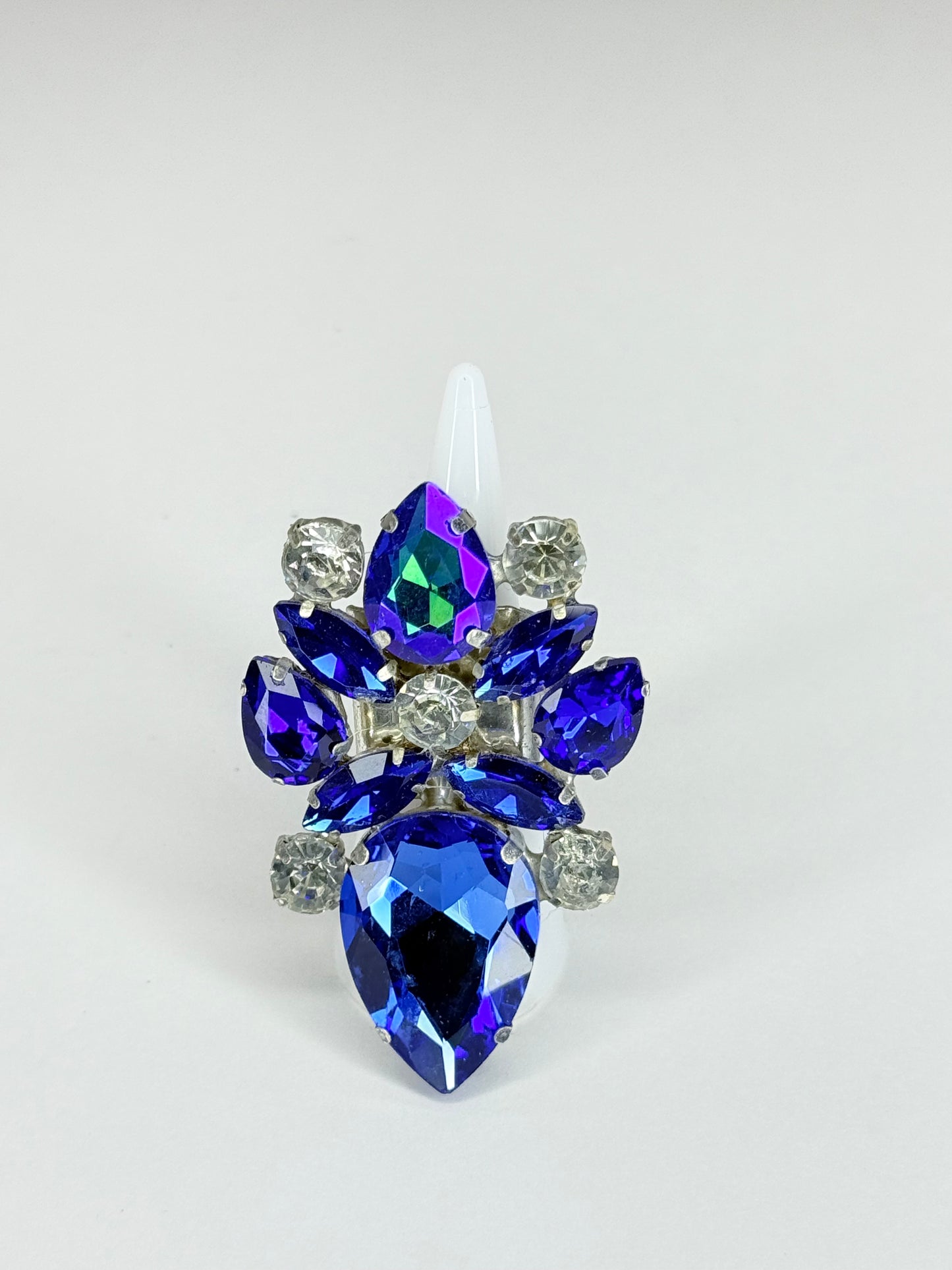 Cobalt & Clear Ring