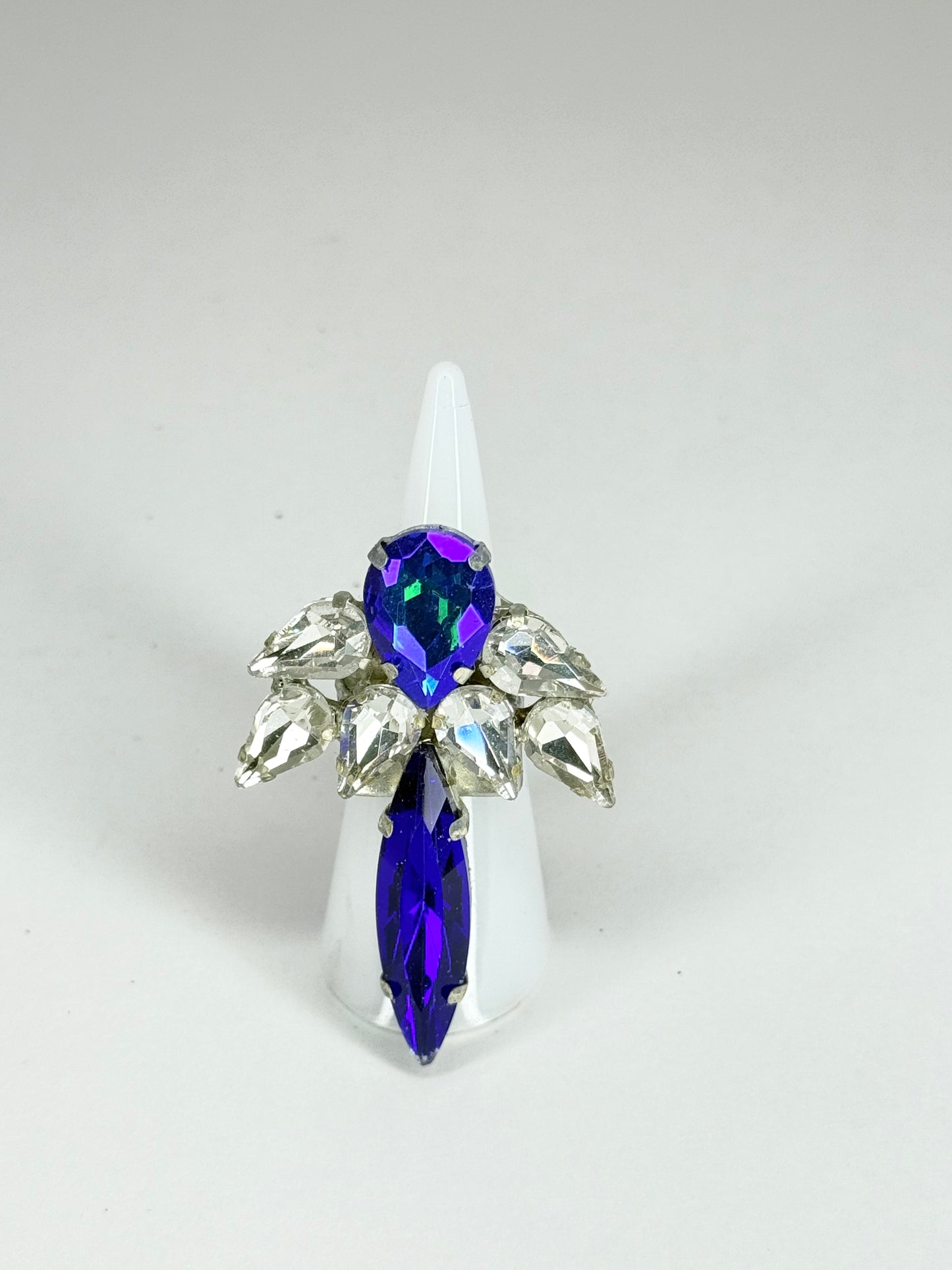 Cobalt Blue & Clear Ring