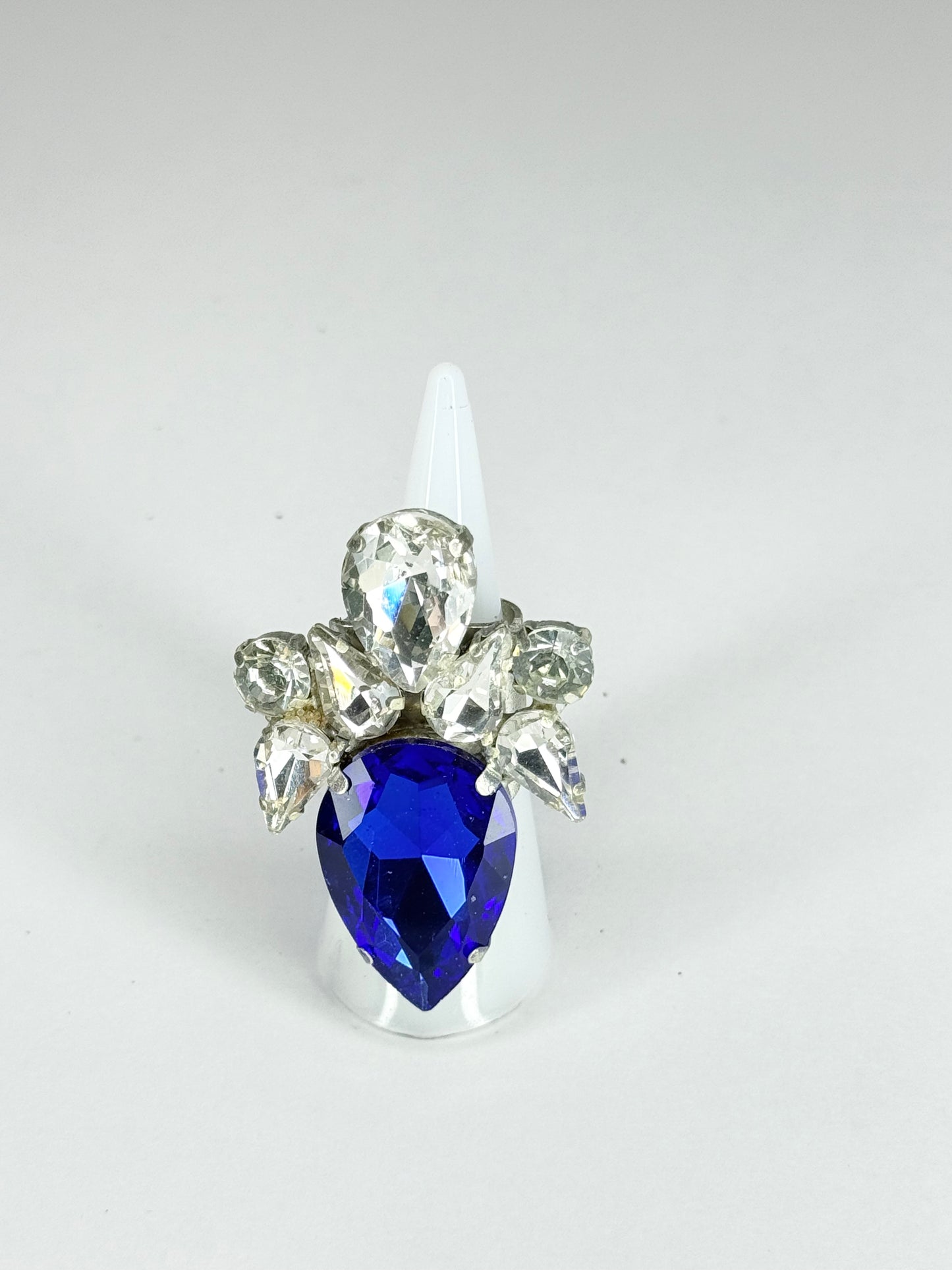 Cobalt Blue & Clear Ring