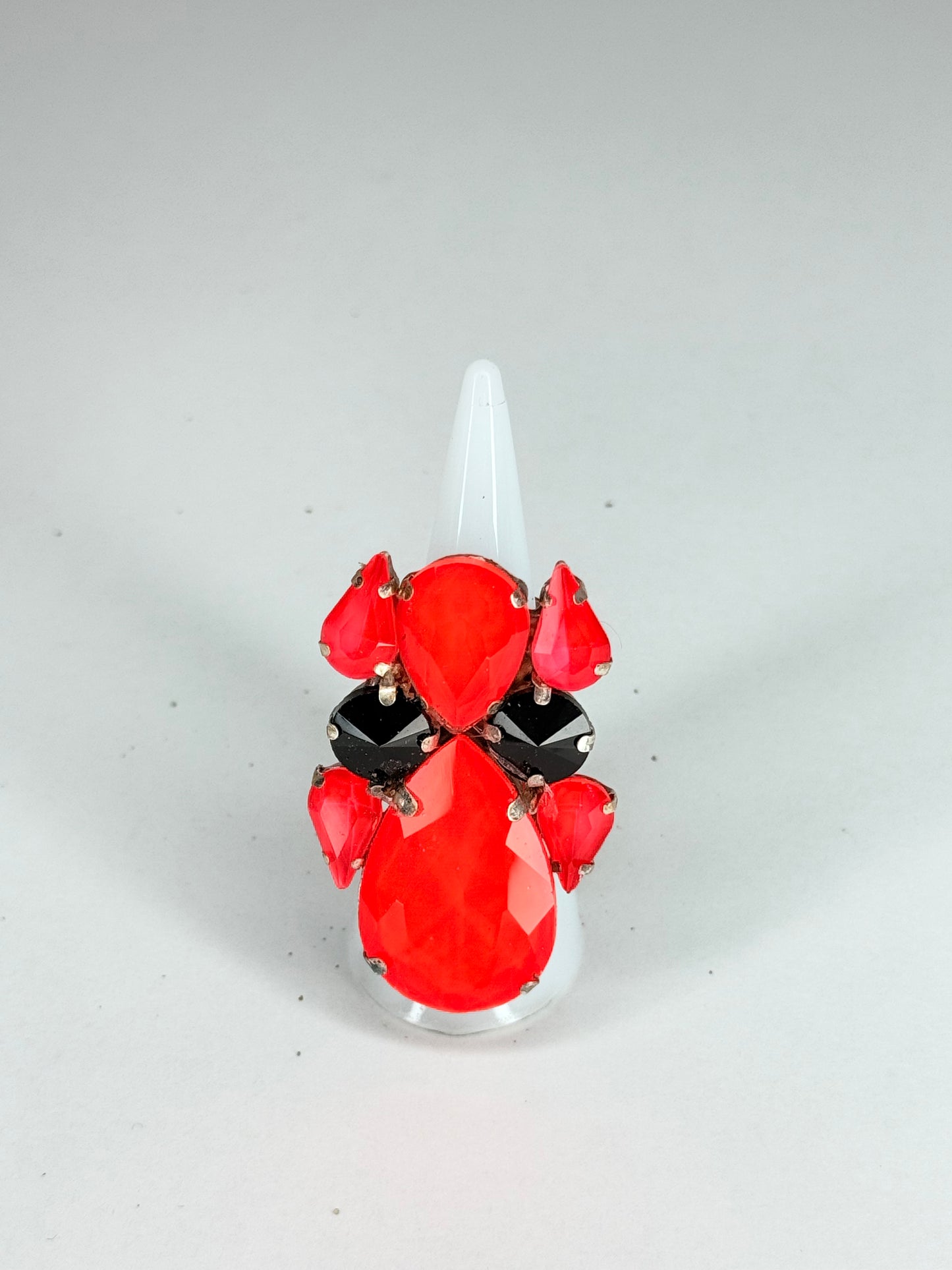 Neon Orange & Black Ring