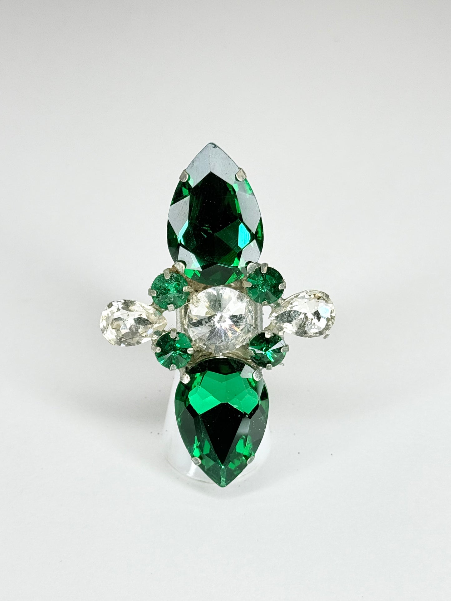 Green Zircon & Clear Ring