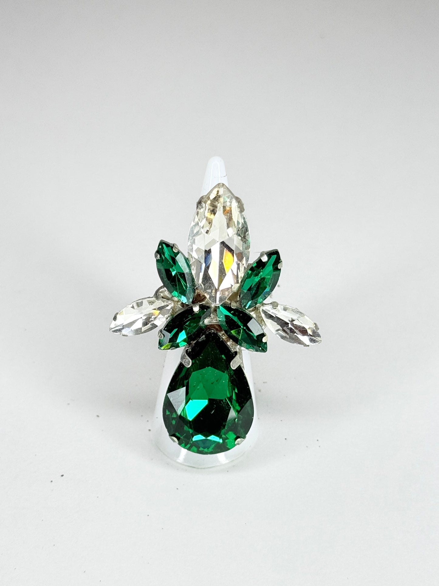Green Zircon & Clear Ring
