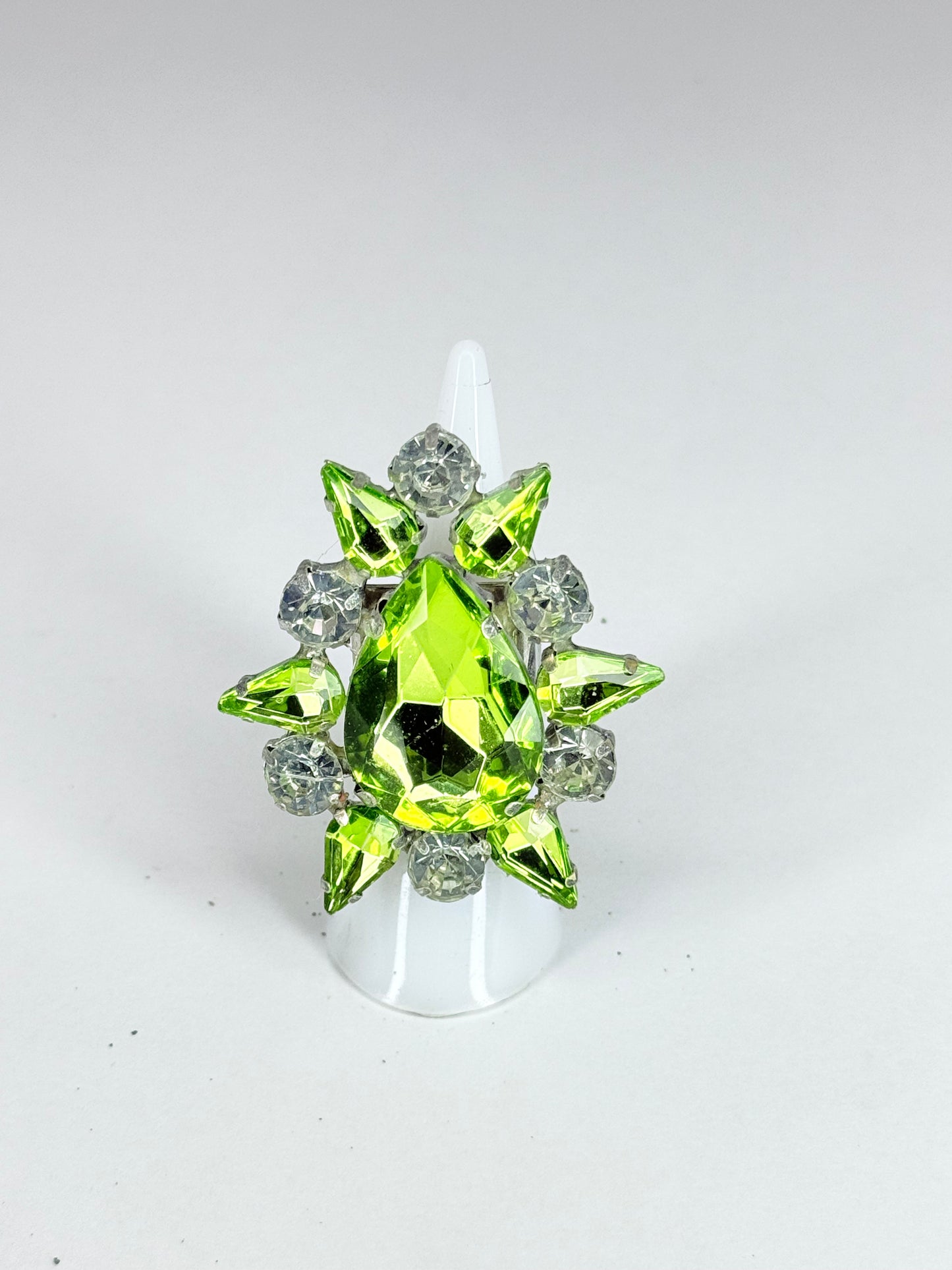 Lime Green & Clear Ring