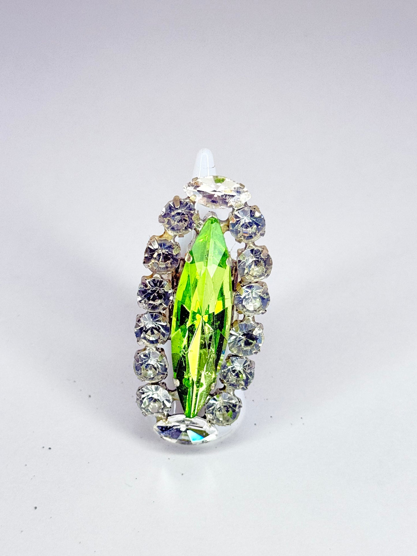 Peridot Green & Clear Ring