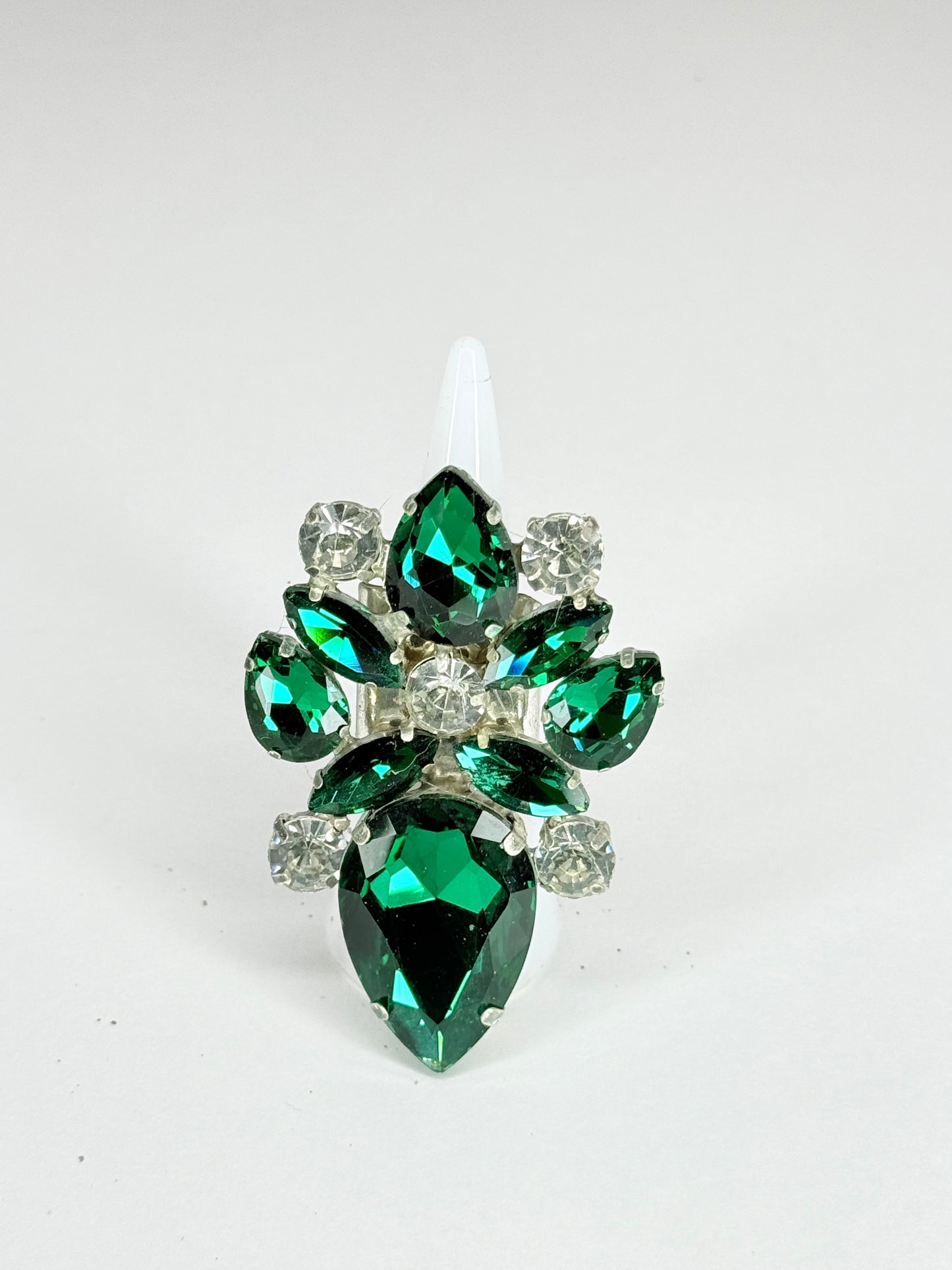 Green Zircon & Clear Ring