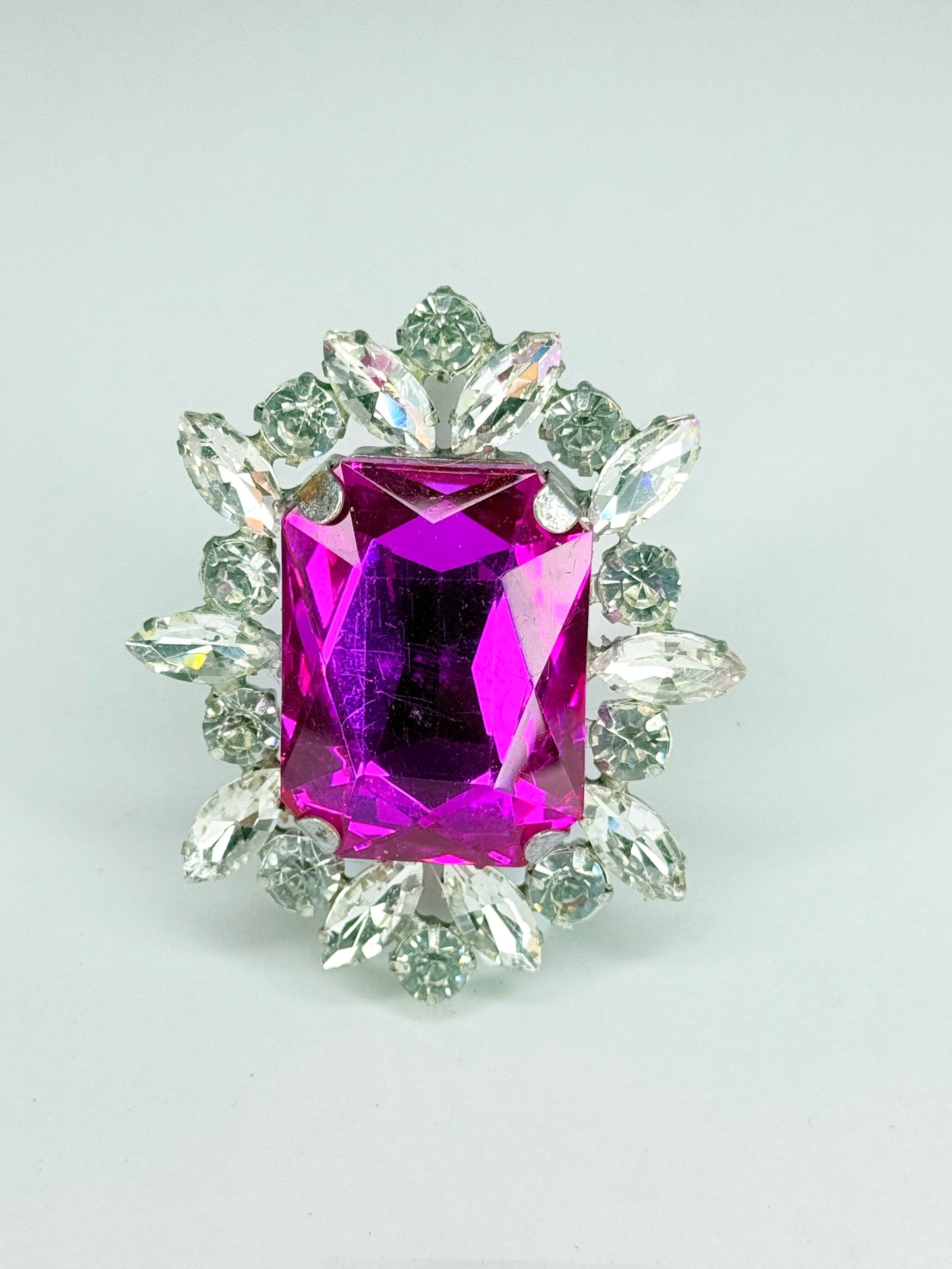 Fuchsia & Clear Ring