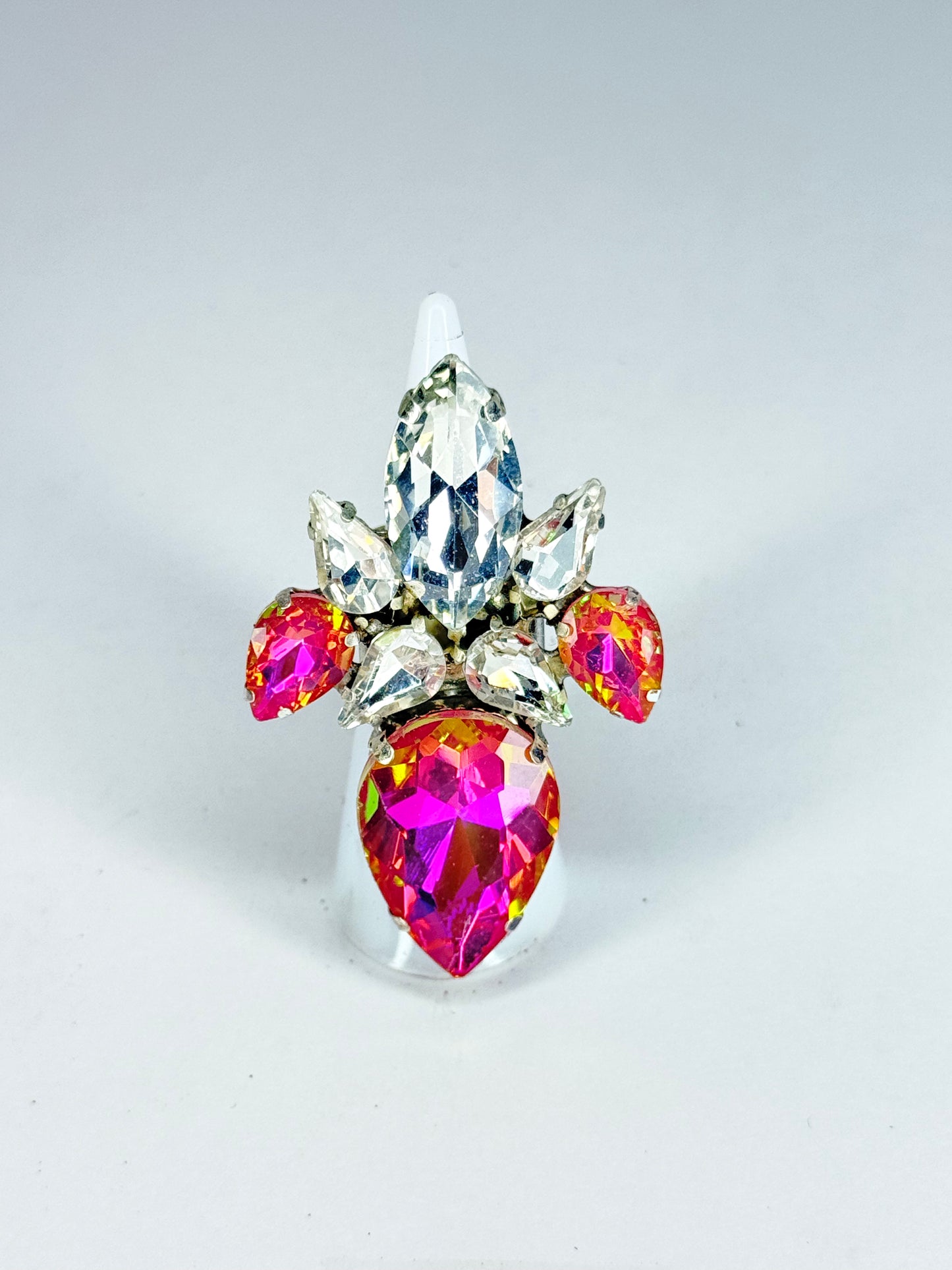 Metallic Rose & Clear Ring
