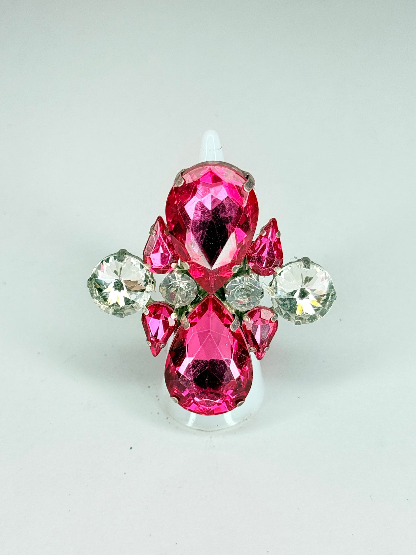 Rose Pink & Clear Ring