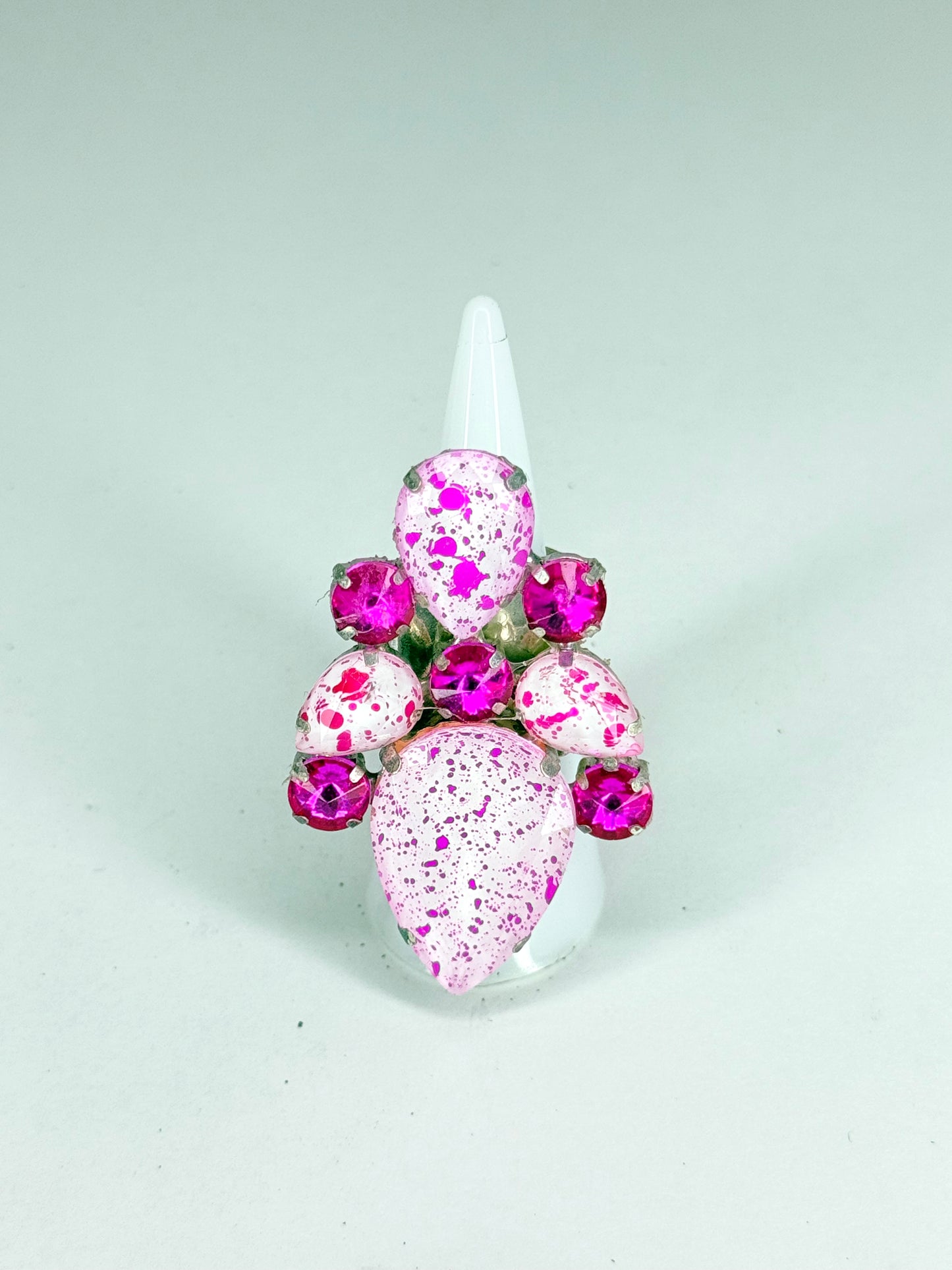 Fuchsia & Eggshell Ring