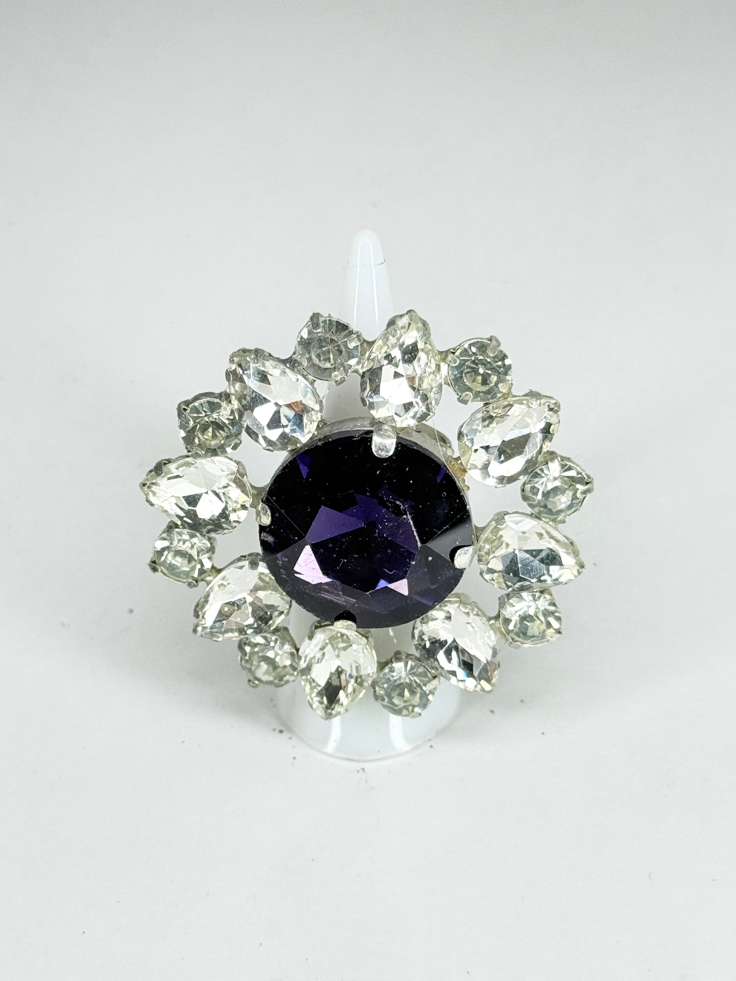 Deep Purple & Clear Ring
