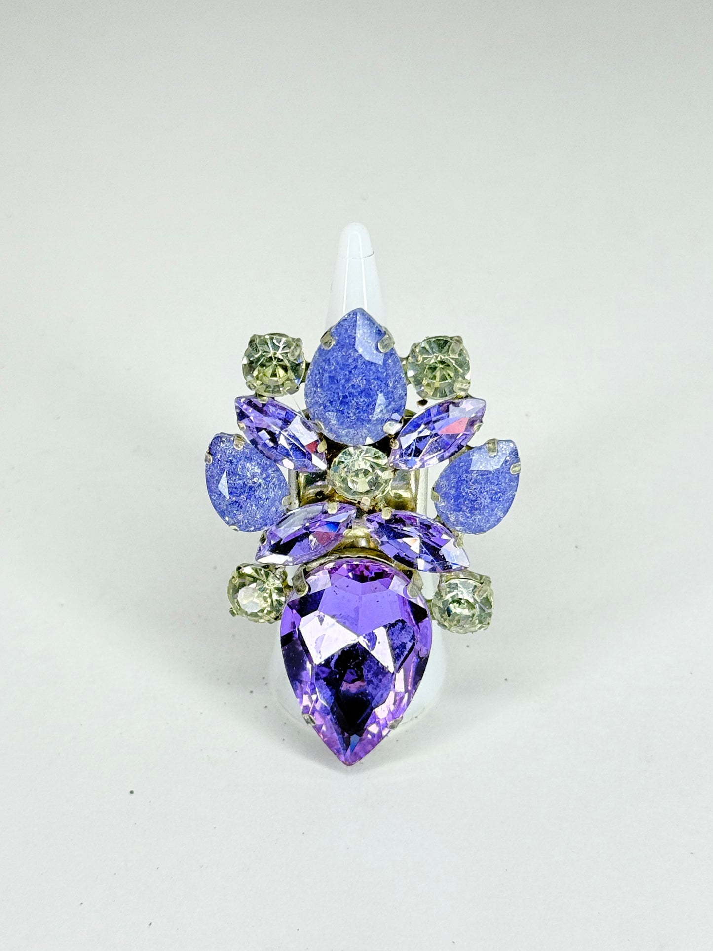 Violet, Shattered Glass & Clear Ring