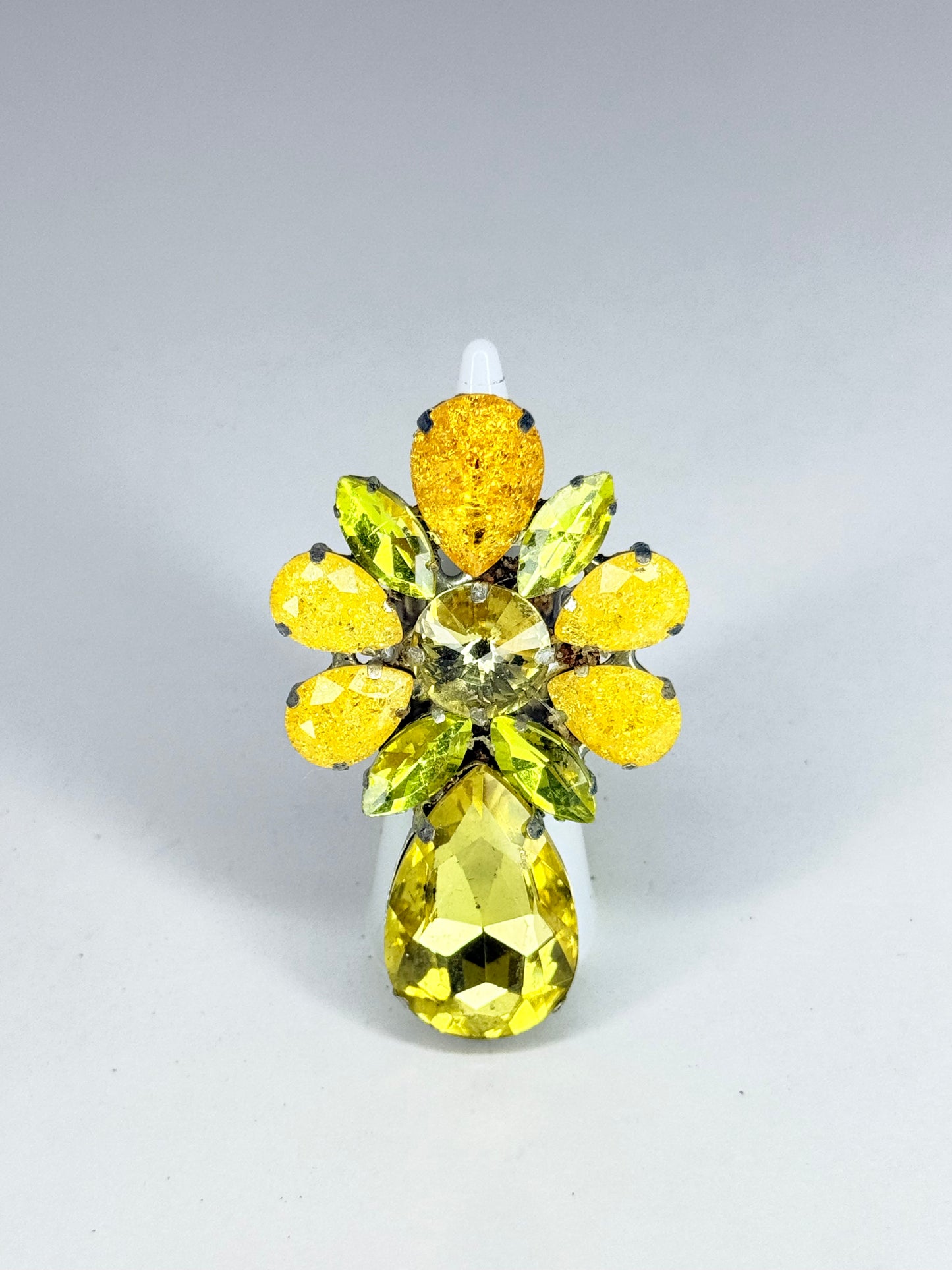 Yellow & Shattered Glass Ring