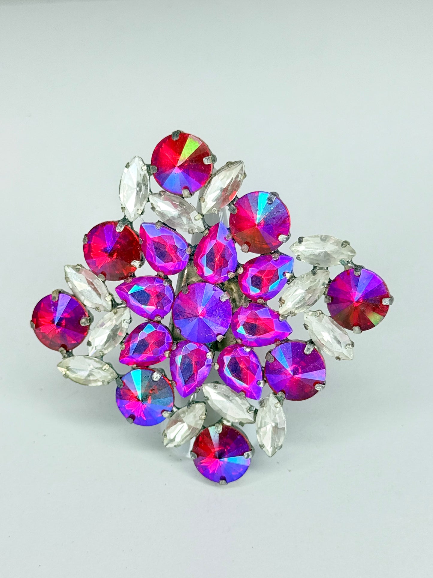 Fuchsia Pink AB & Clear Ring
