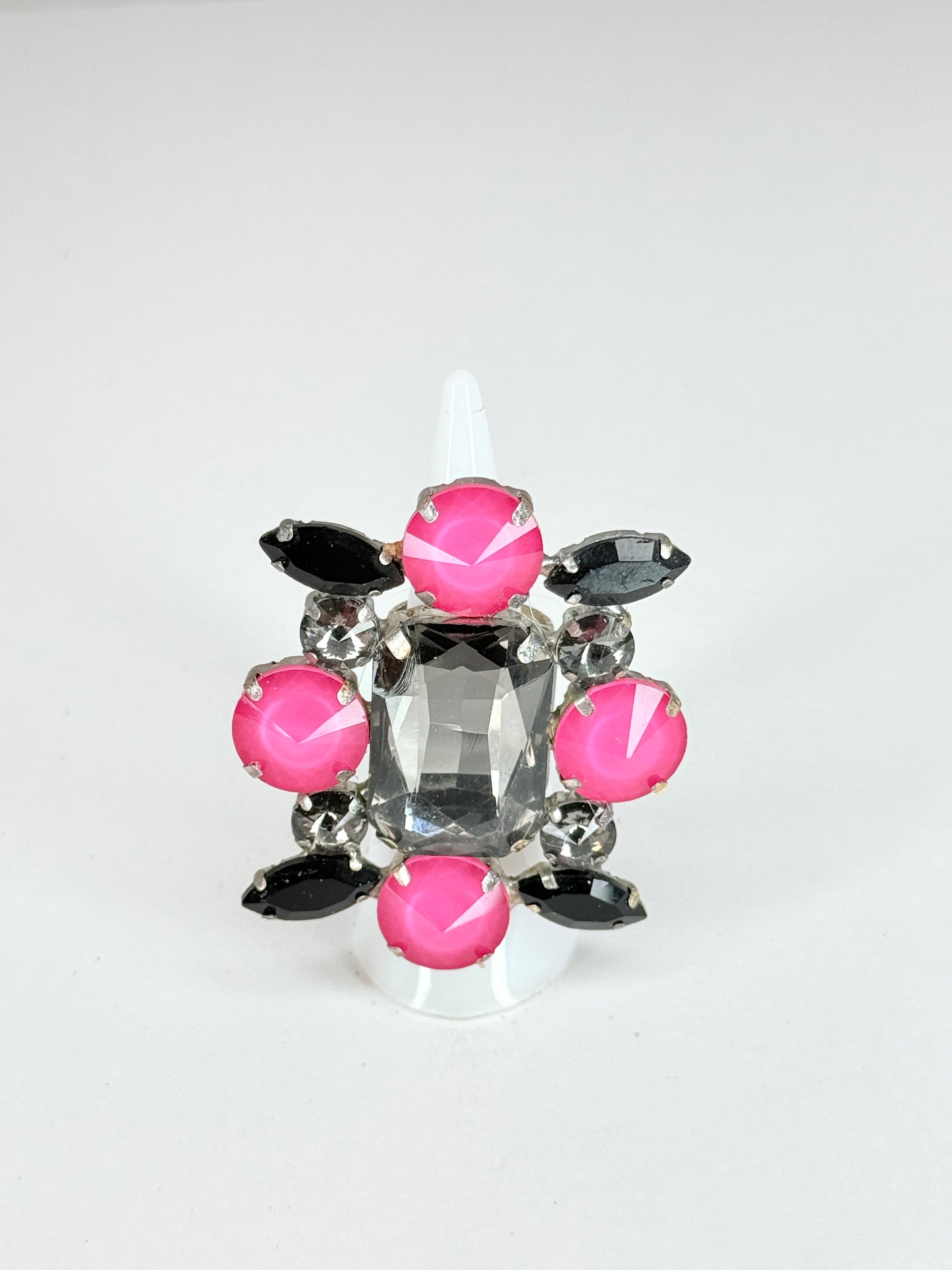 Rose Pink Mocha, Black & Grey Ring