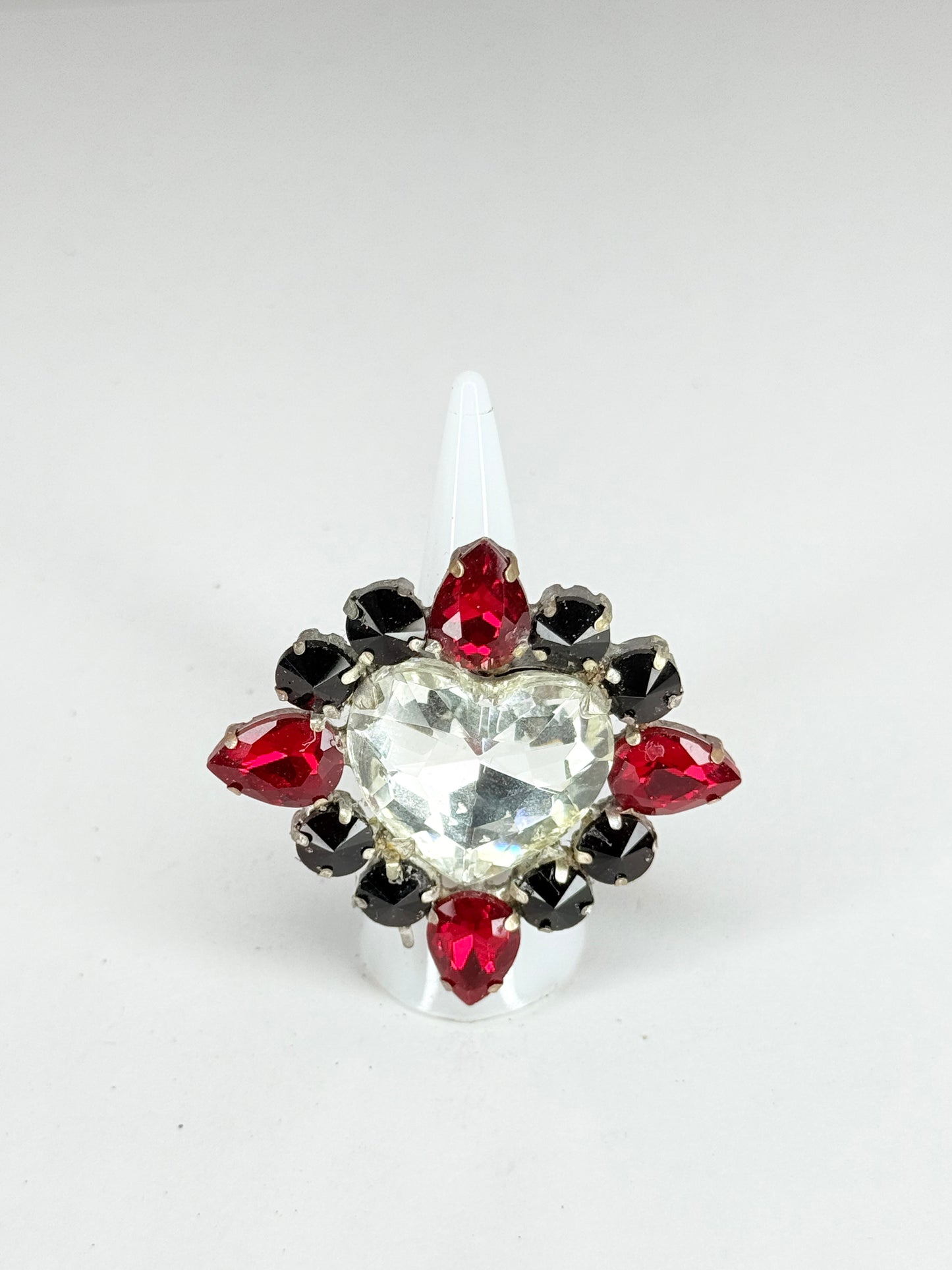 Red & Black Heart Ring