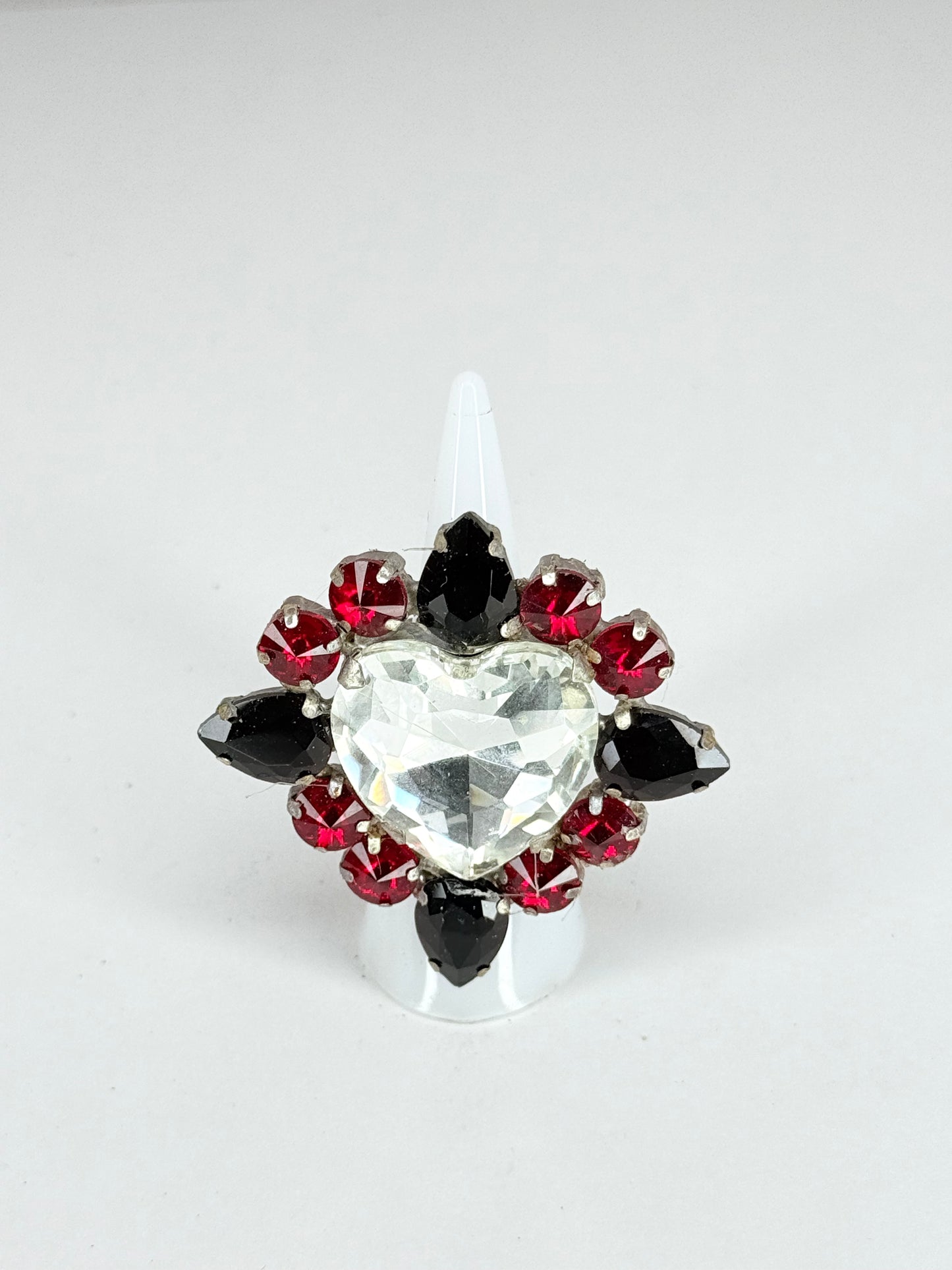Red & Black Heart Ring