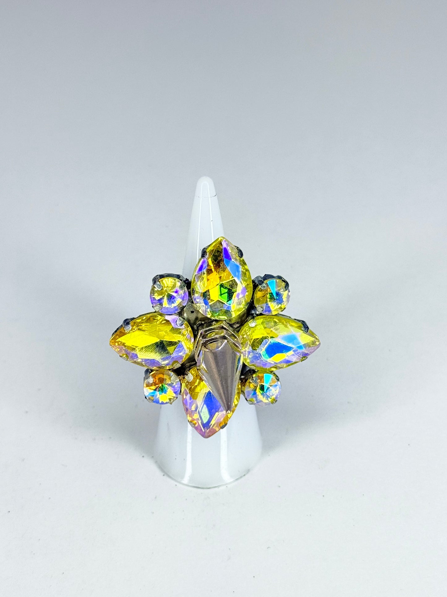 Yellow AB Spike Ring
