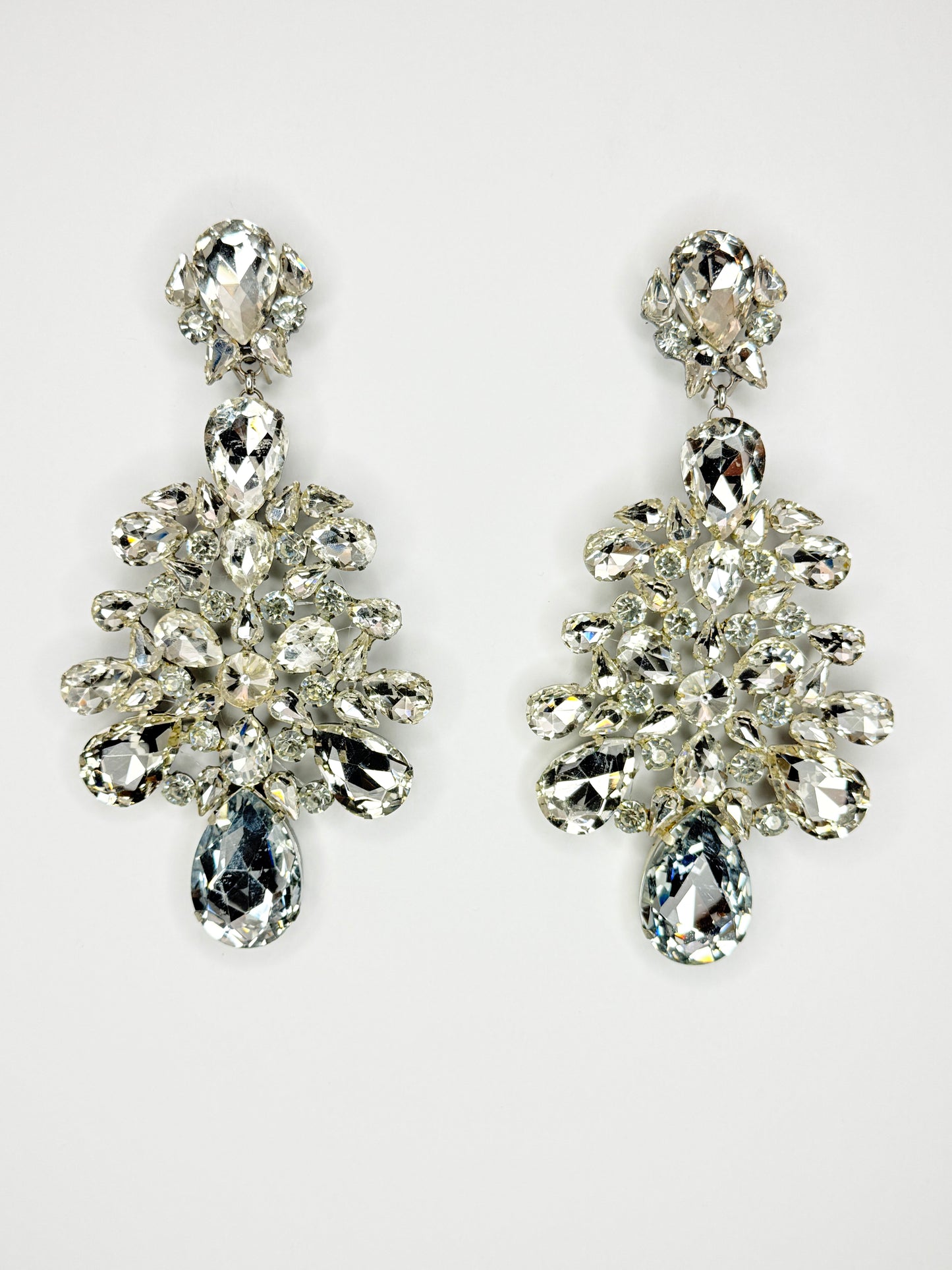 Clear Earrings - XL Large Size
