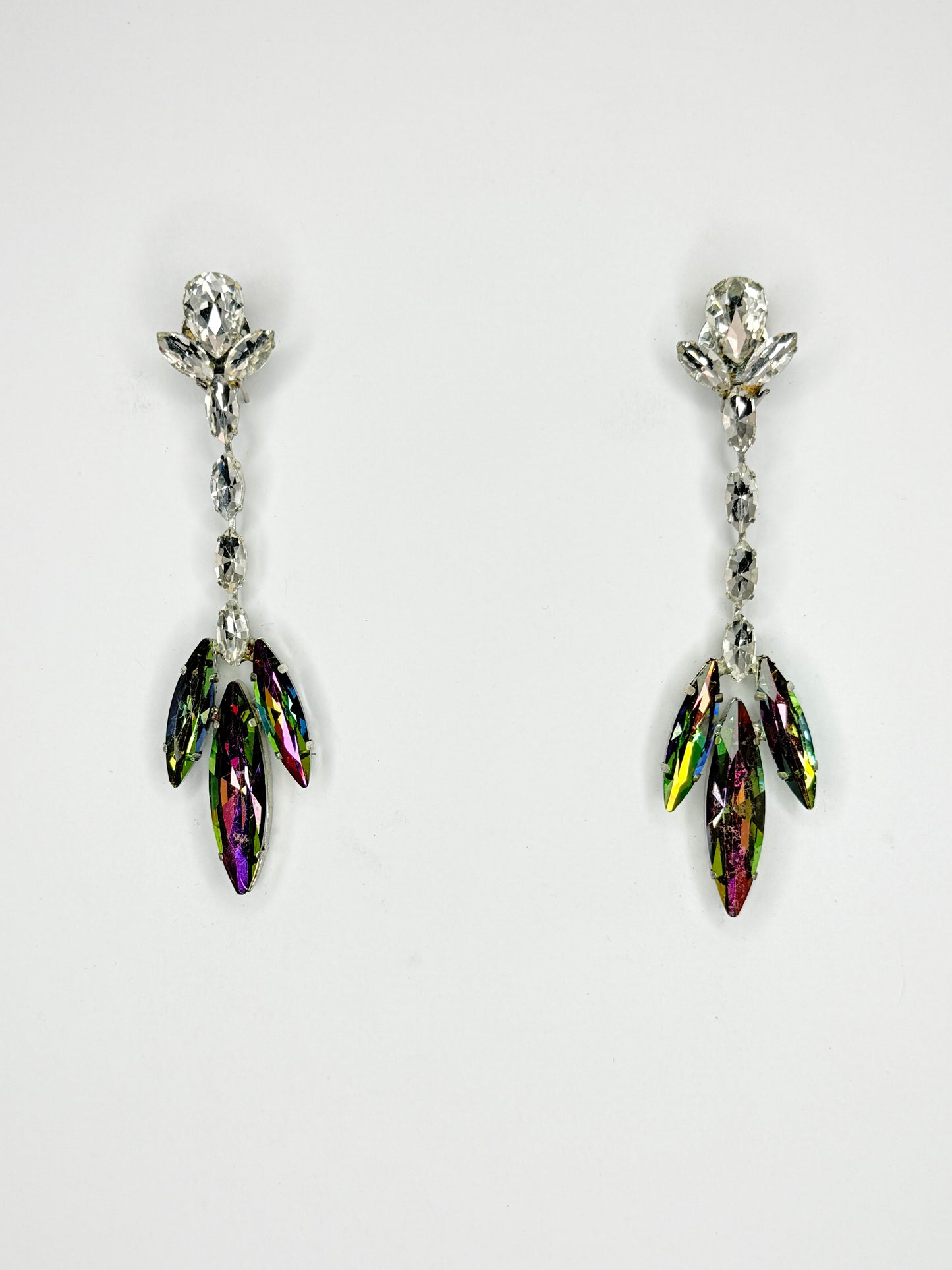 Watermelon & Clear Earrings - Medium Size