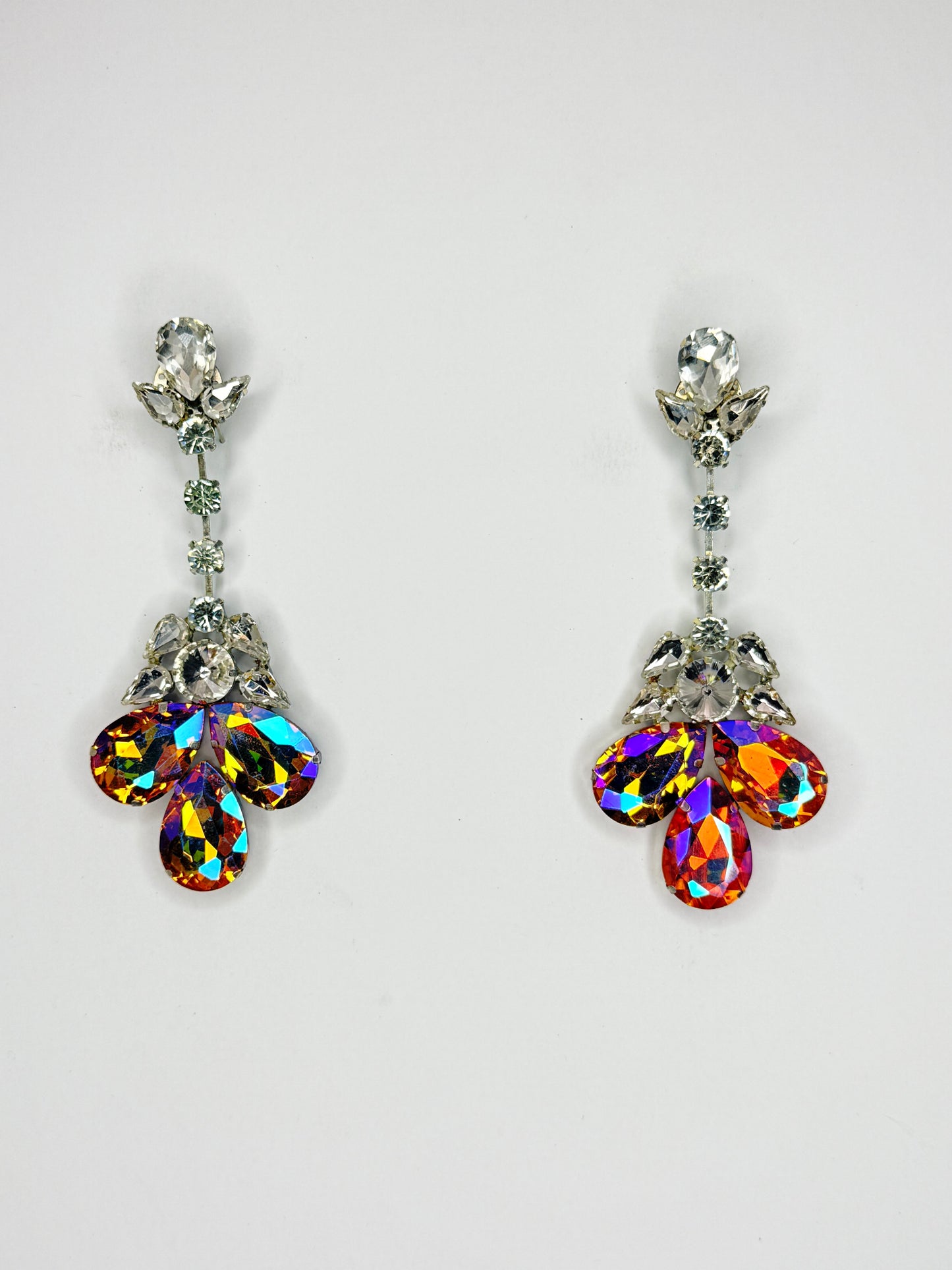 Topaz AB & Clear Earrings - Medium Size
