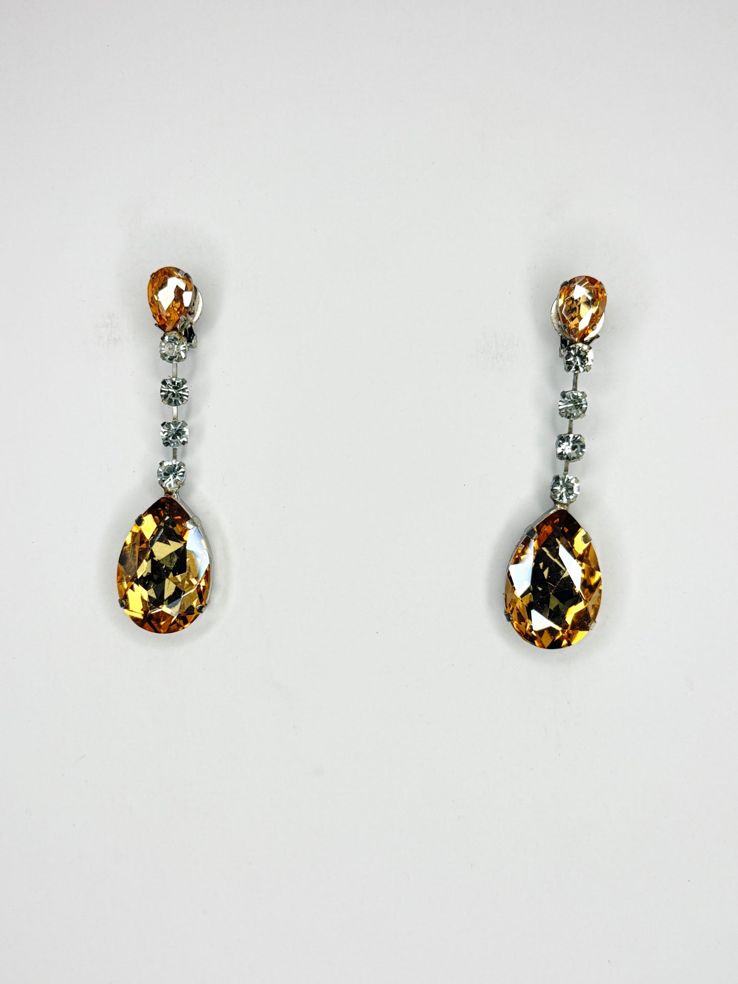 Champagne & Clear Earrings - Small Cocktail Size