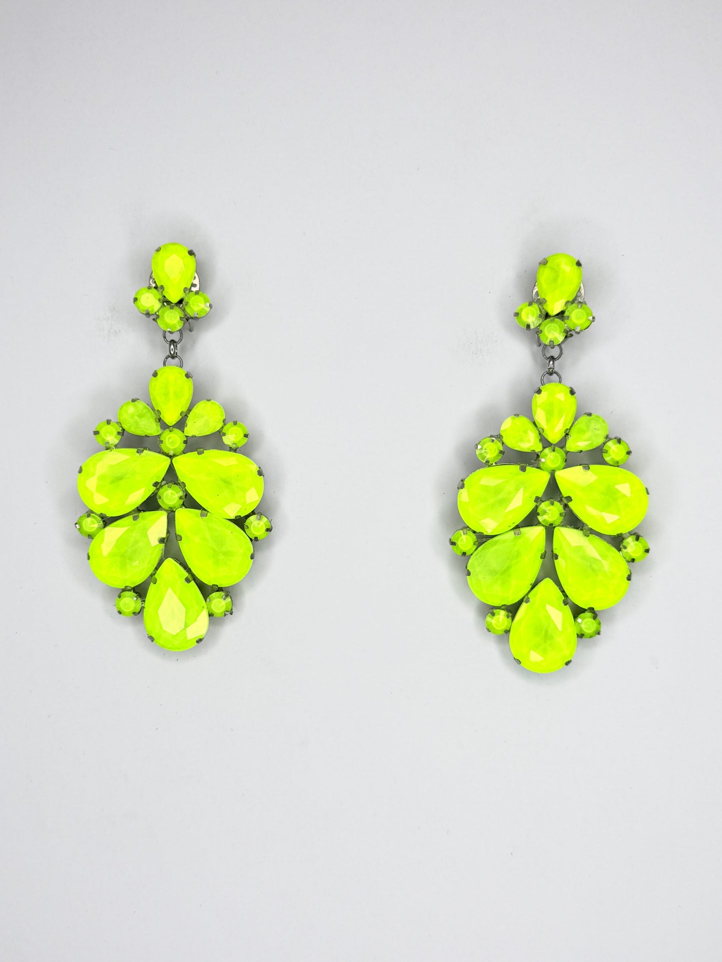 Neon Yellow Earrings - Large Size