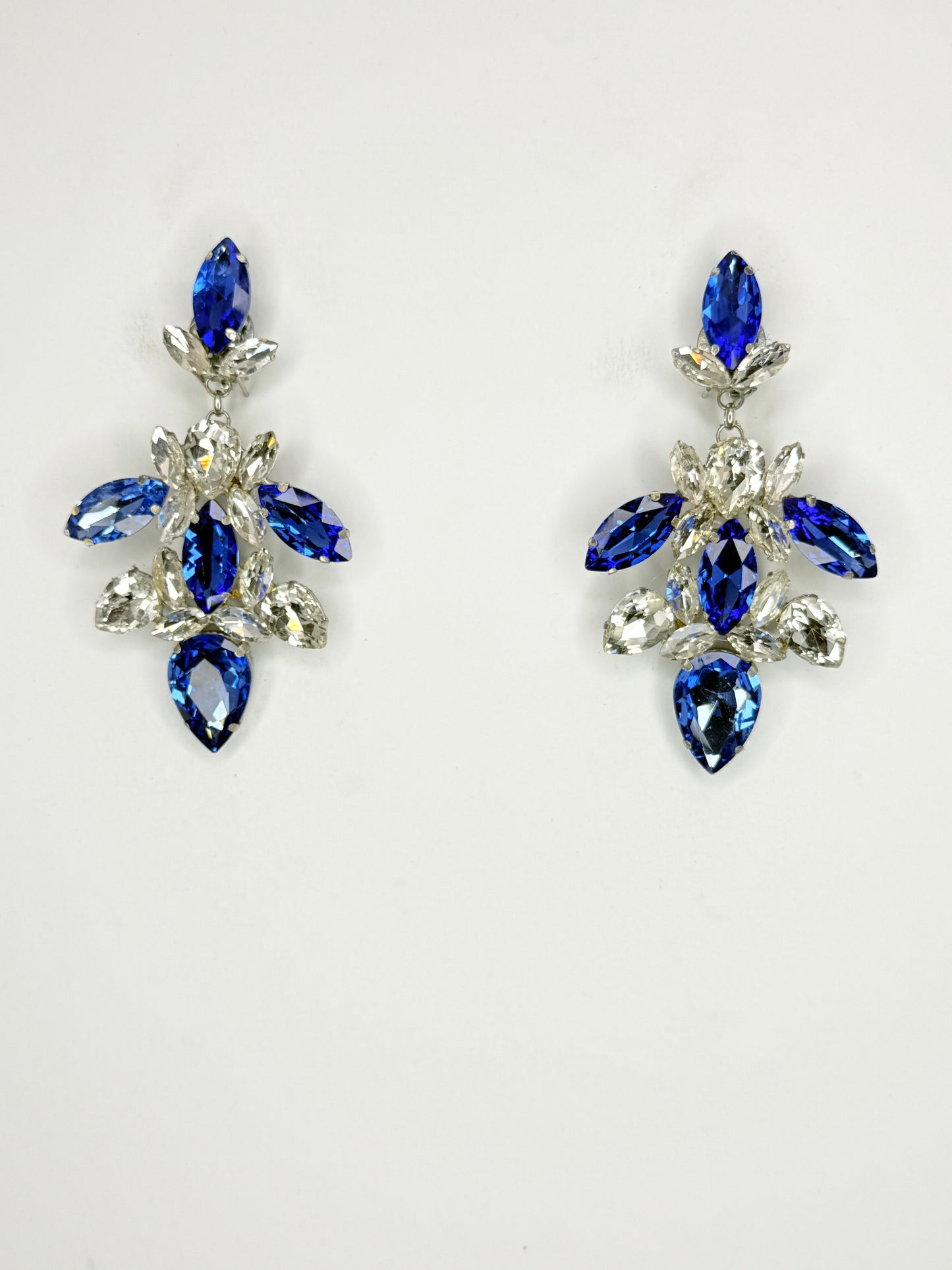 Light Blue & Clear Earrings - Medium Size