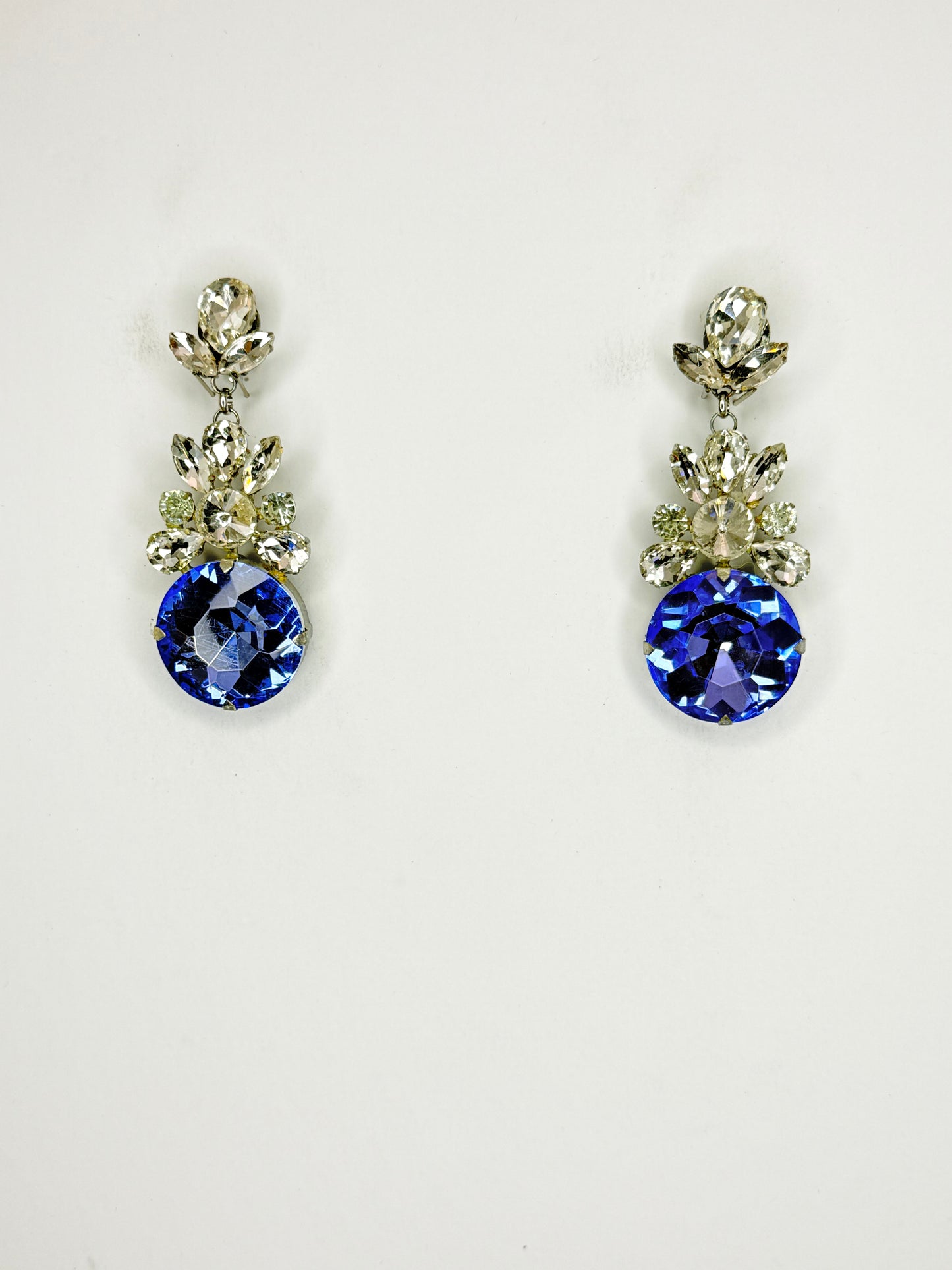 Light Blue & Clear Earrings - Small Cocktail Size