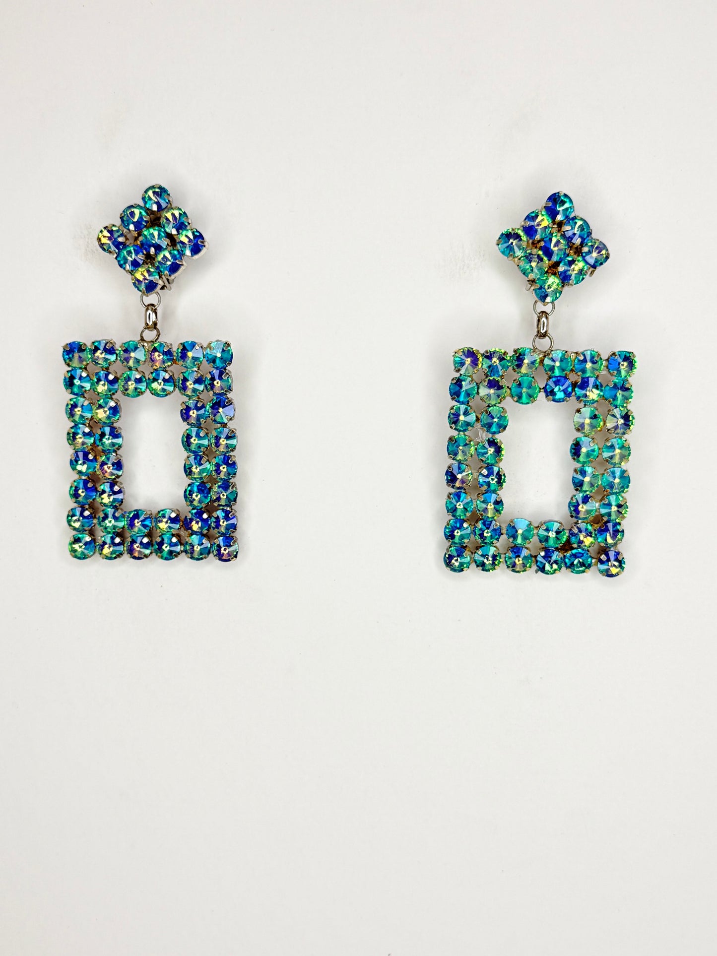 Blue Mocha AB Earrings - Medium Size