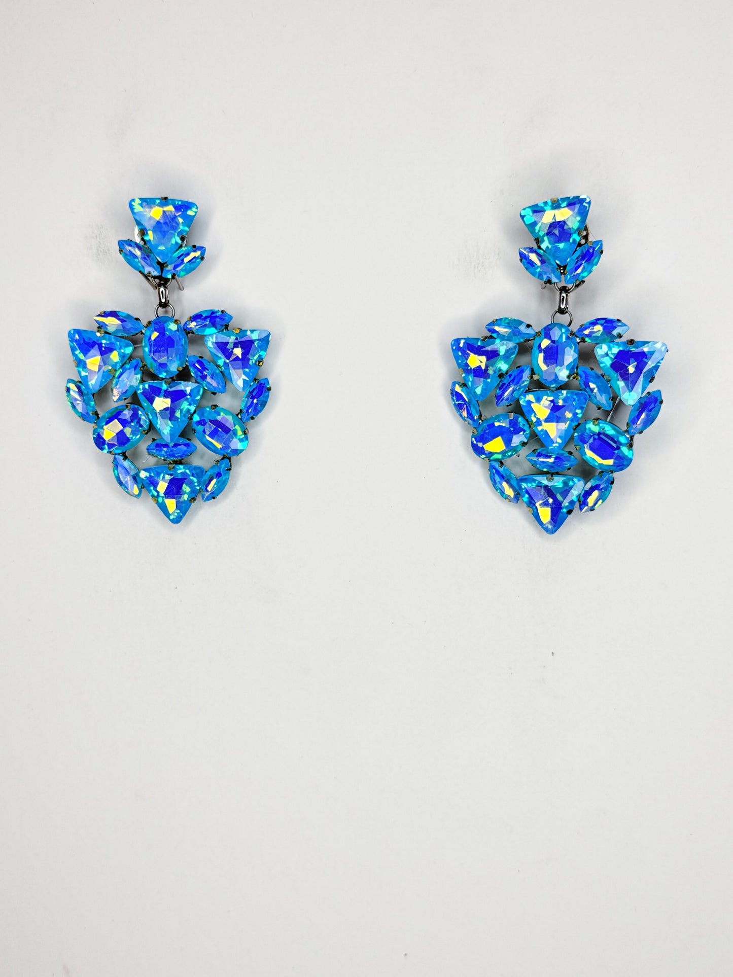 Blue Mocha AB Earrings - Medium Size