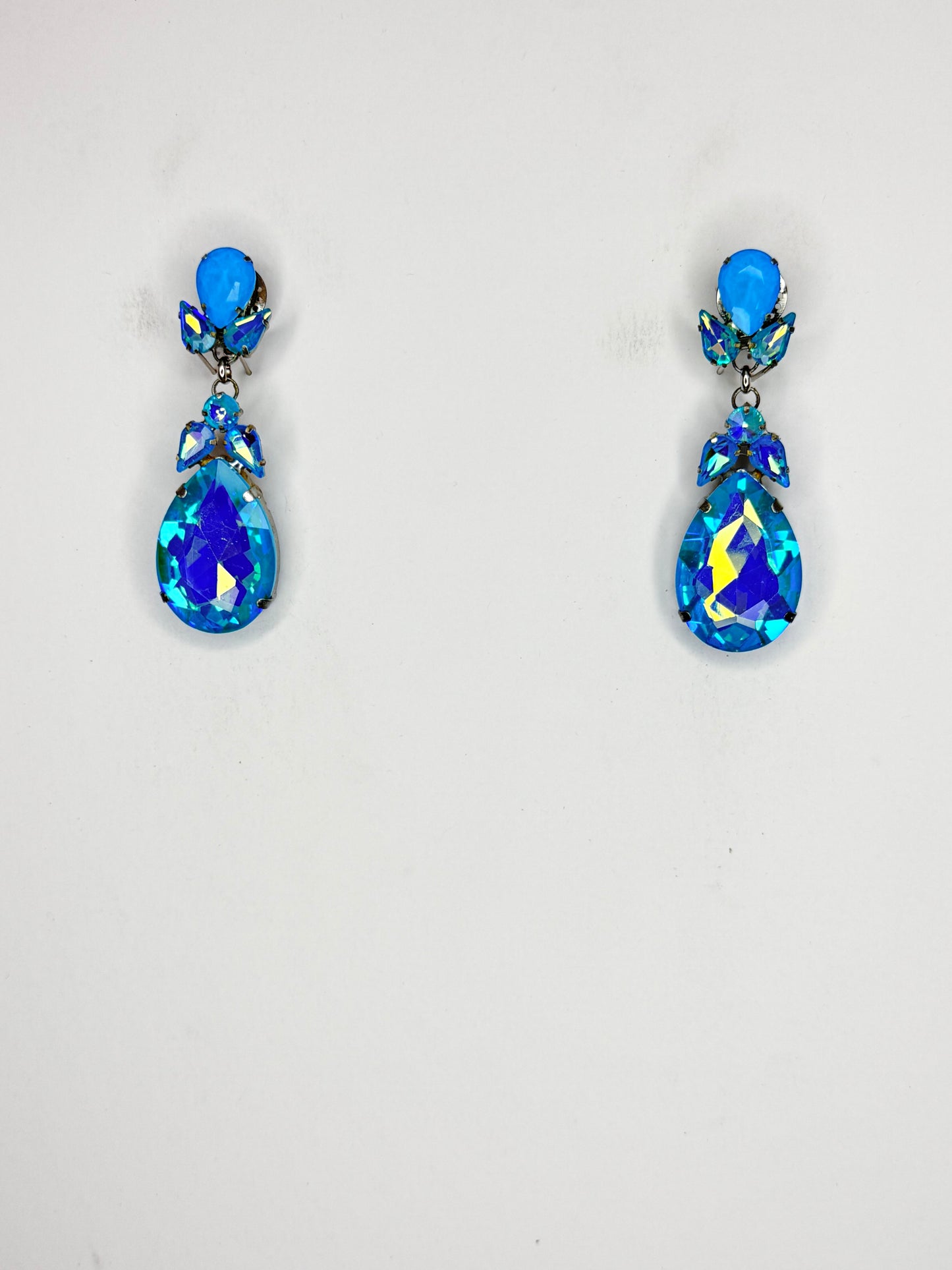 Blue Mocha AB Earrings - Small Cocktail Size