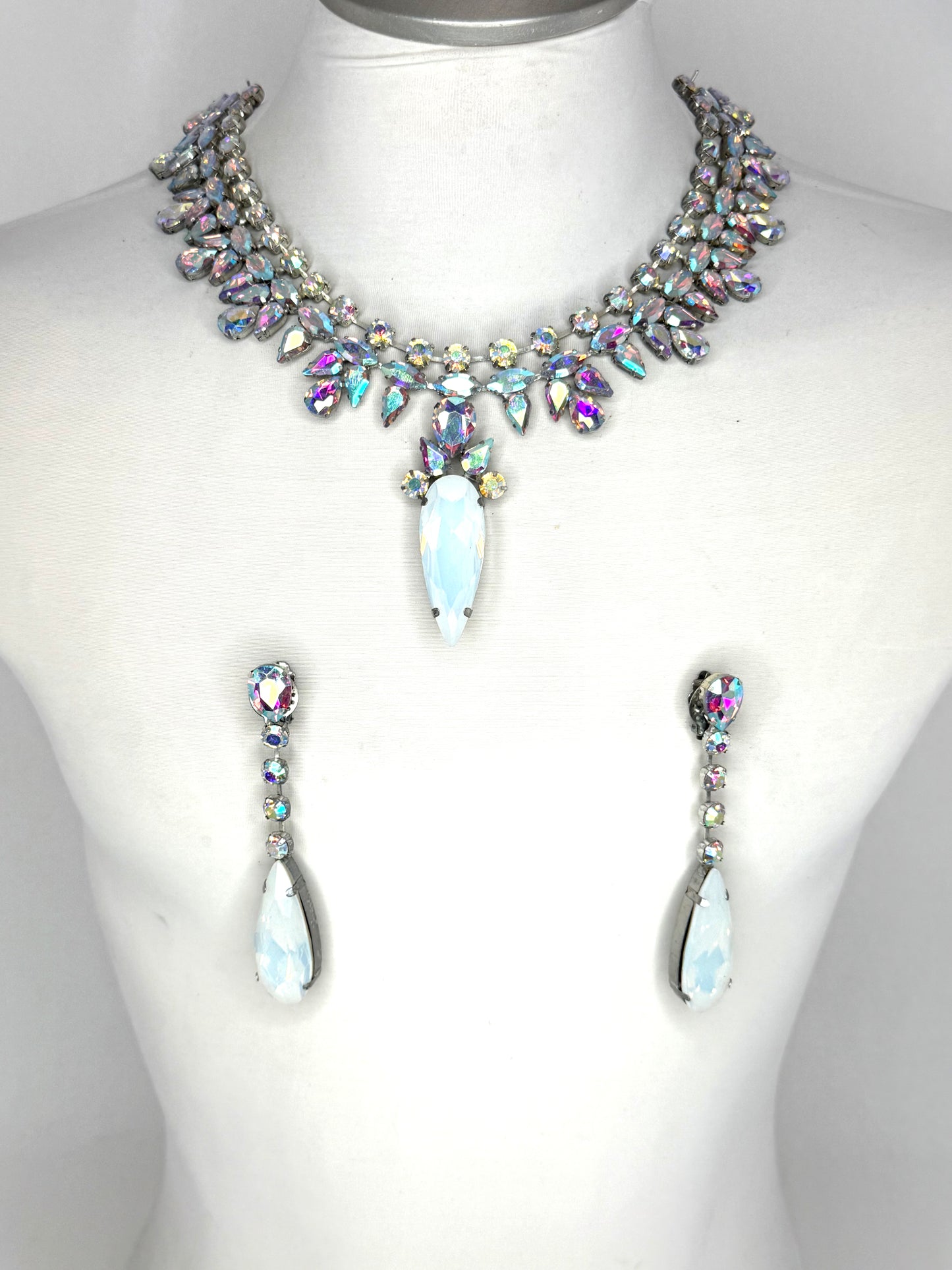 Opal Stiletto & AB Necklace Set