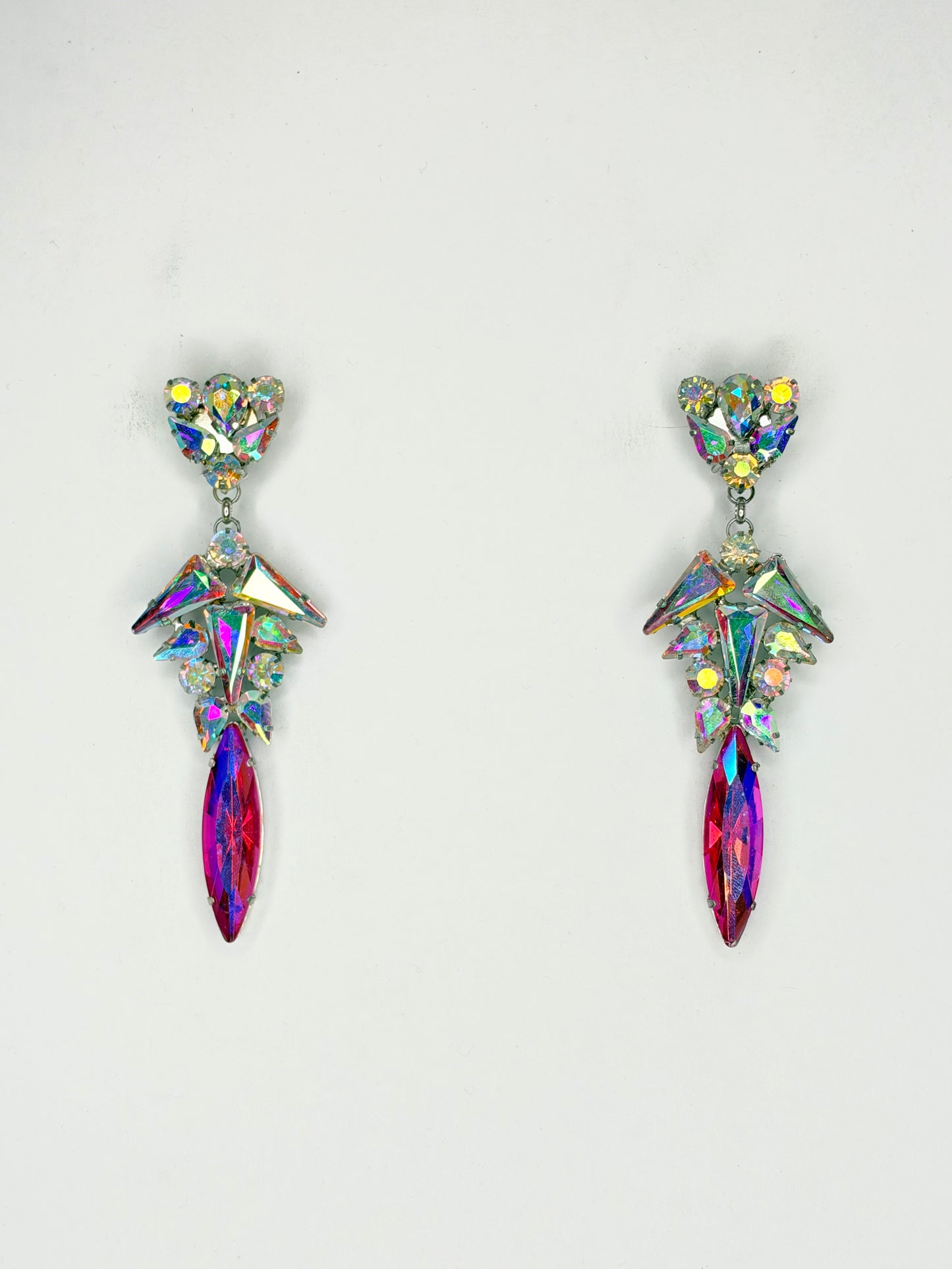 AB & Fuchsia AB Earrings - Medium Size