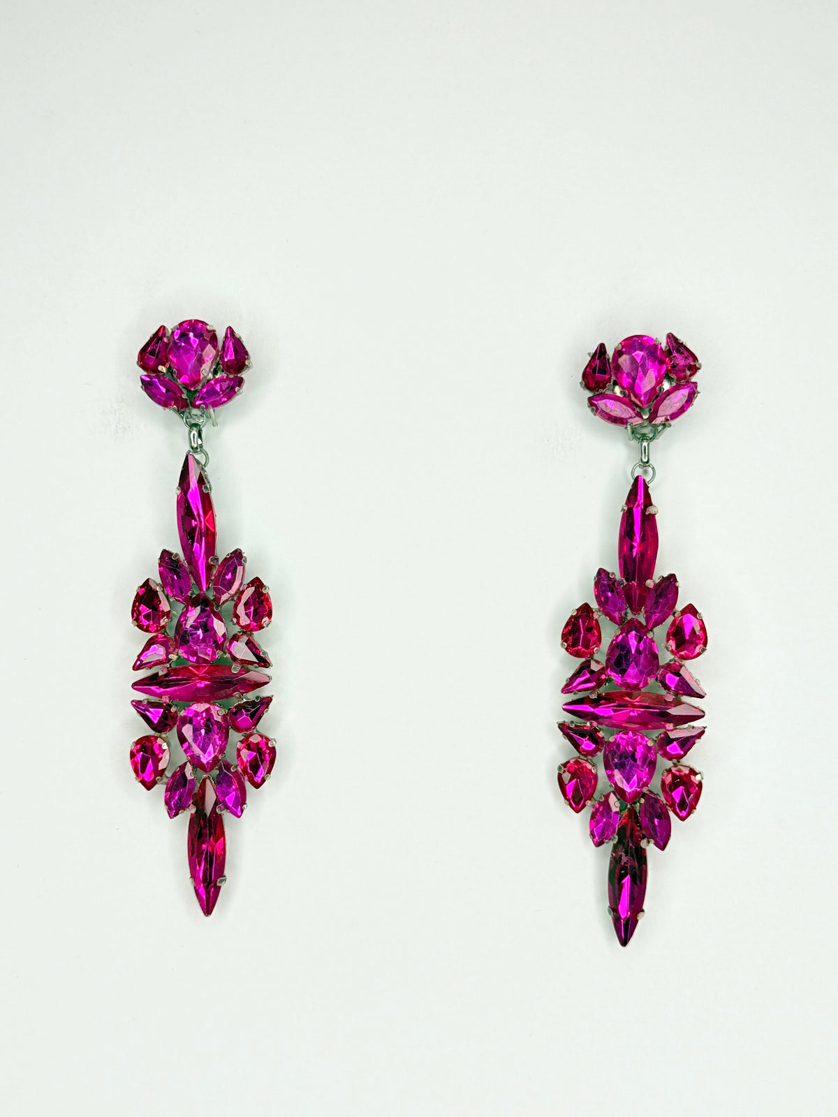 Fuchsia Pink Earrings - Medium Size
