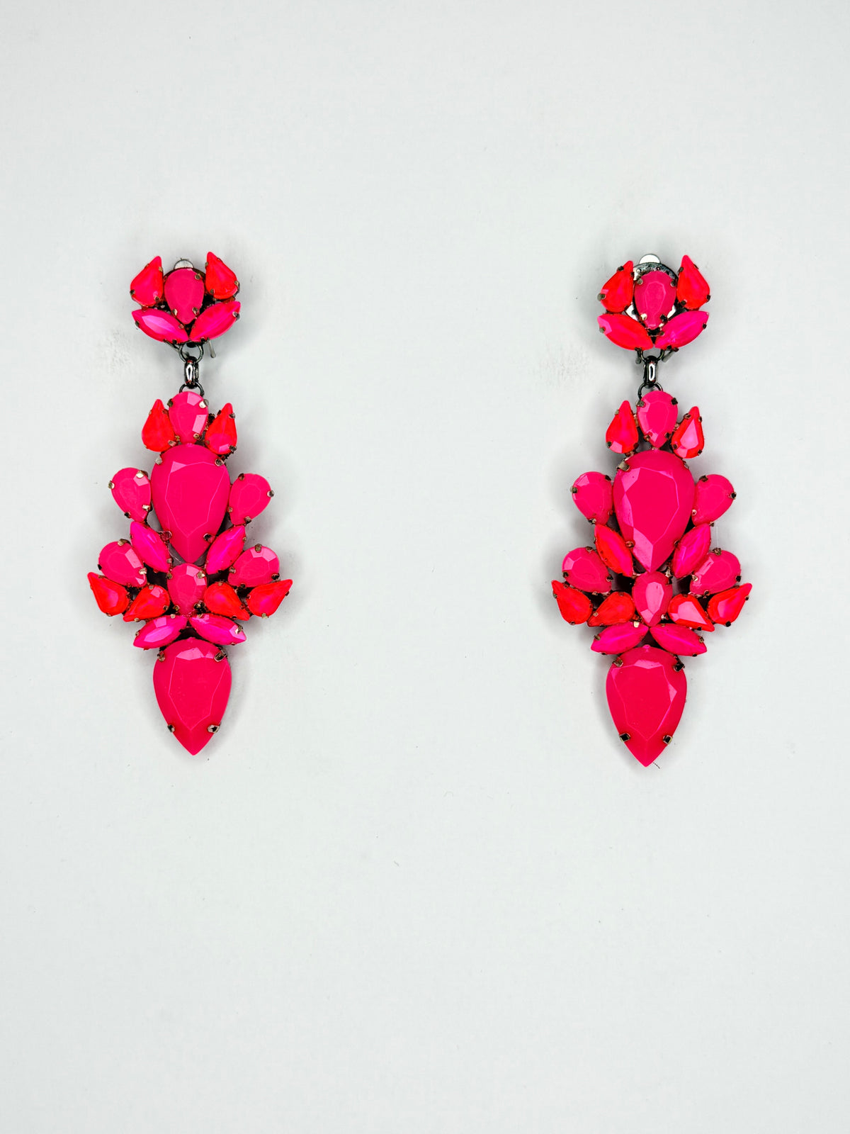 Neon Pink Earrings - Medium Size