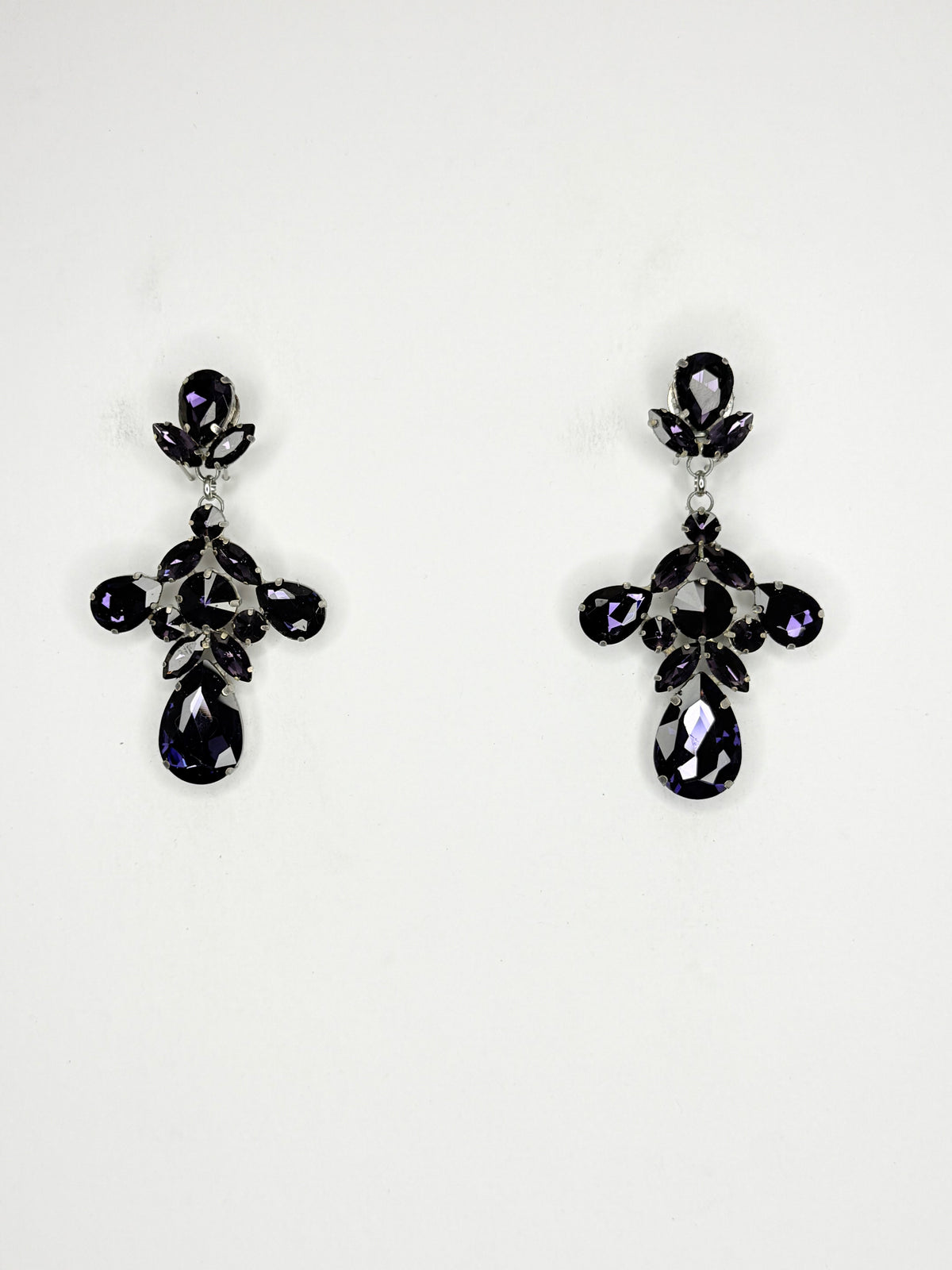 Dark Purple Earrings - Small Cocktail Size