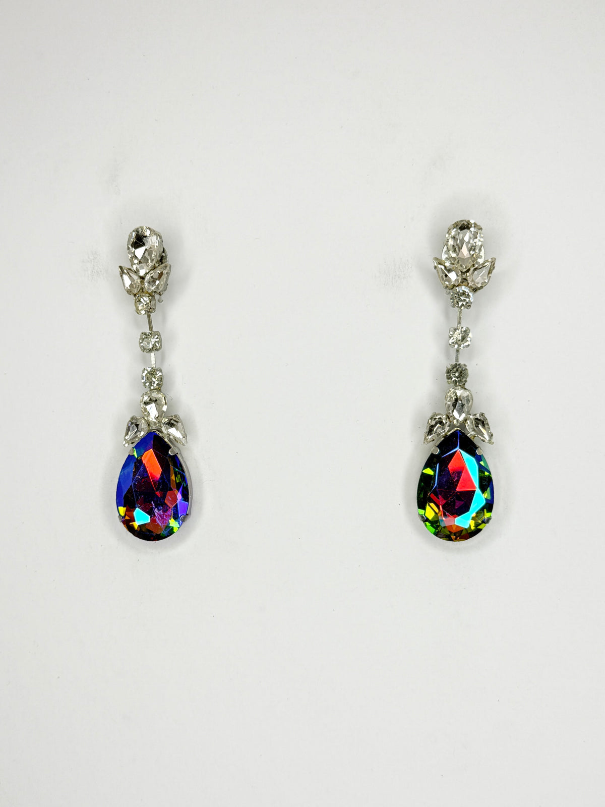 Rainbow AB & Clear Earrings - Small Cocktail Size