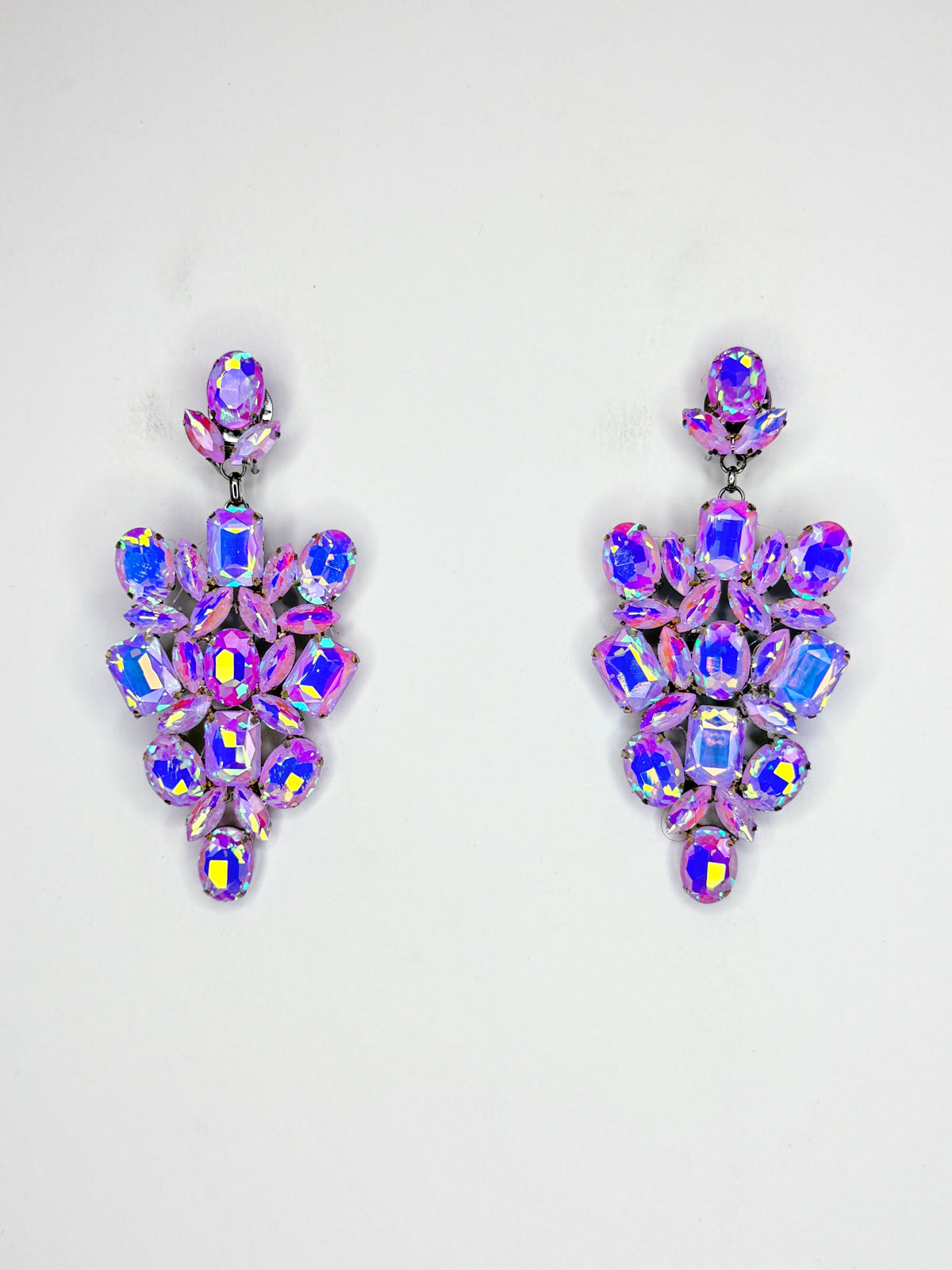 Purple Mocha AB Earrings - Medium Size