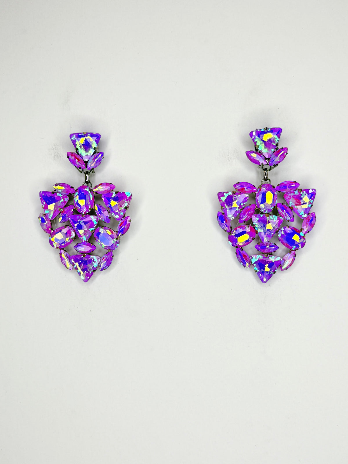 Purple Mocha AB Earrings - Medium Size