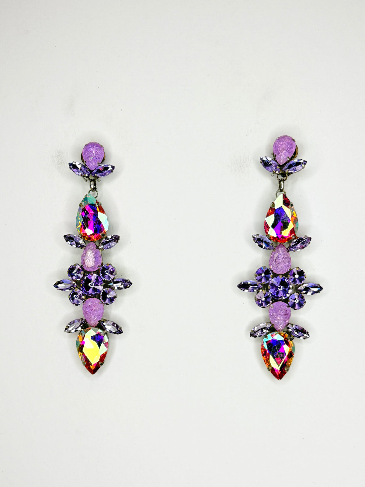 Violet & Mocha Earrings - Medium Size