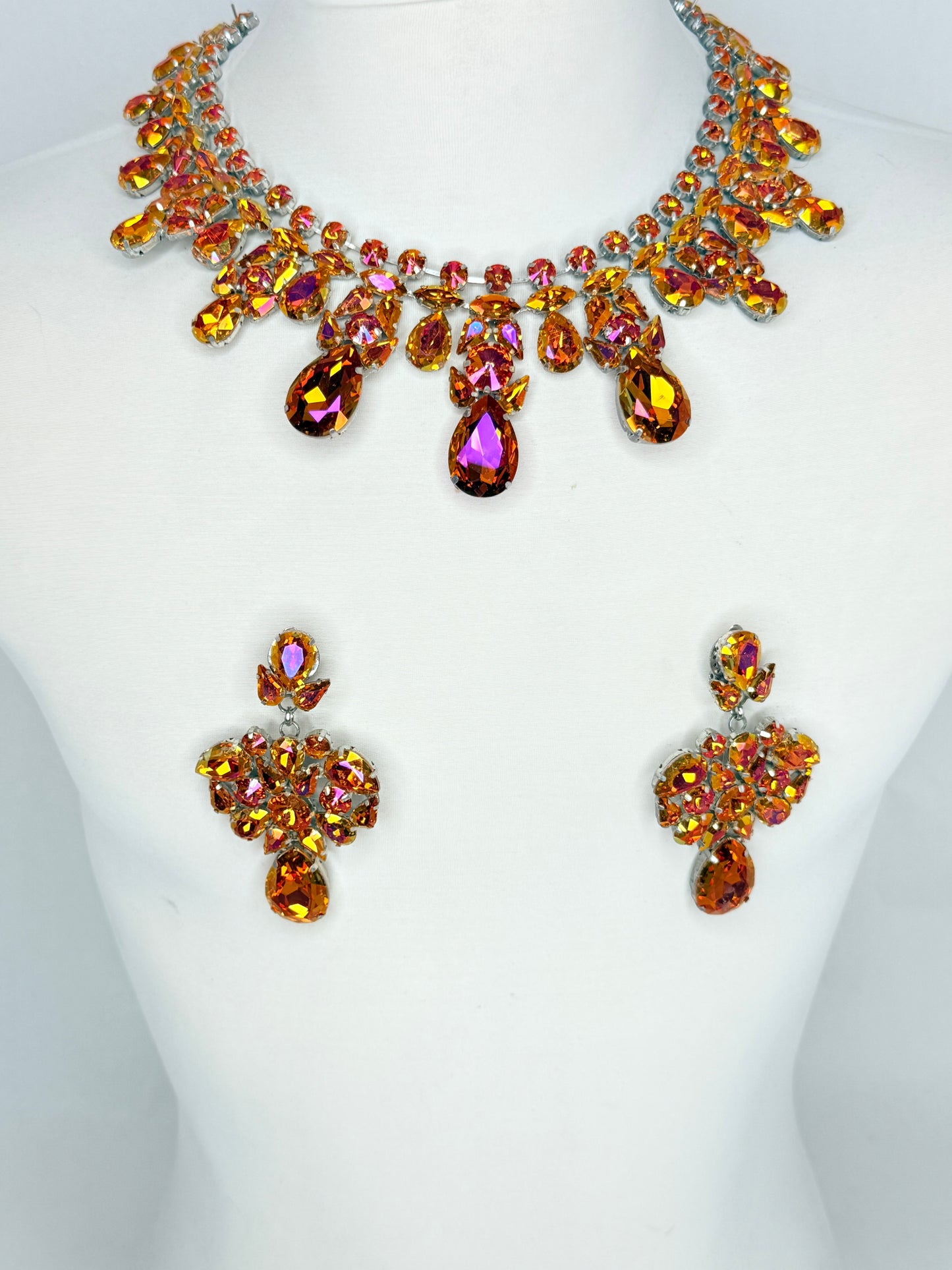 Bronzed Orange Necklace Set