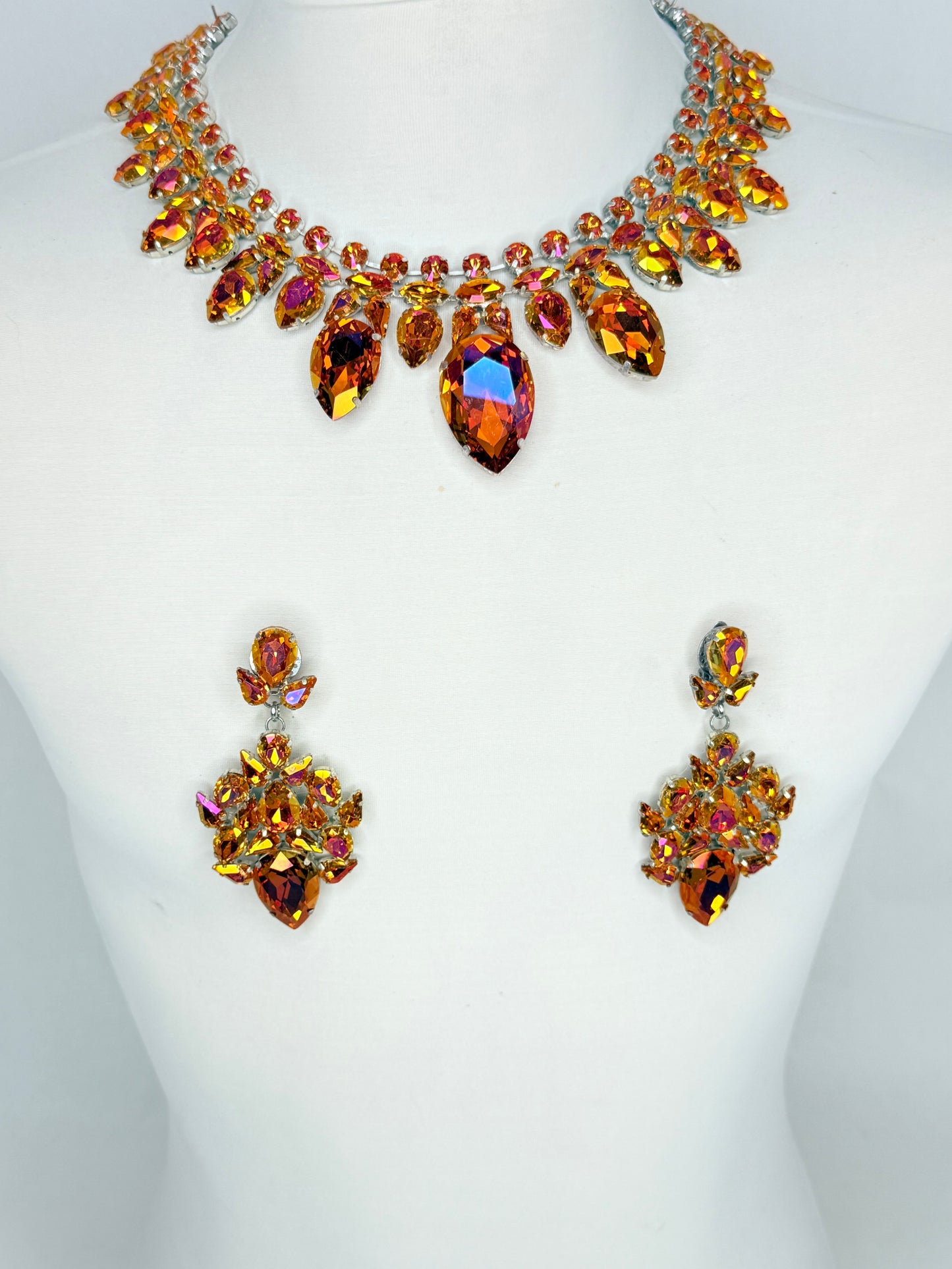 Bronzed Orange Necklace Set