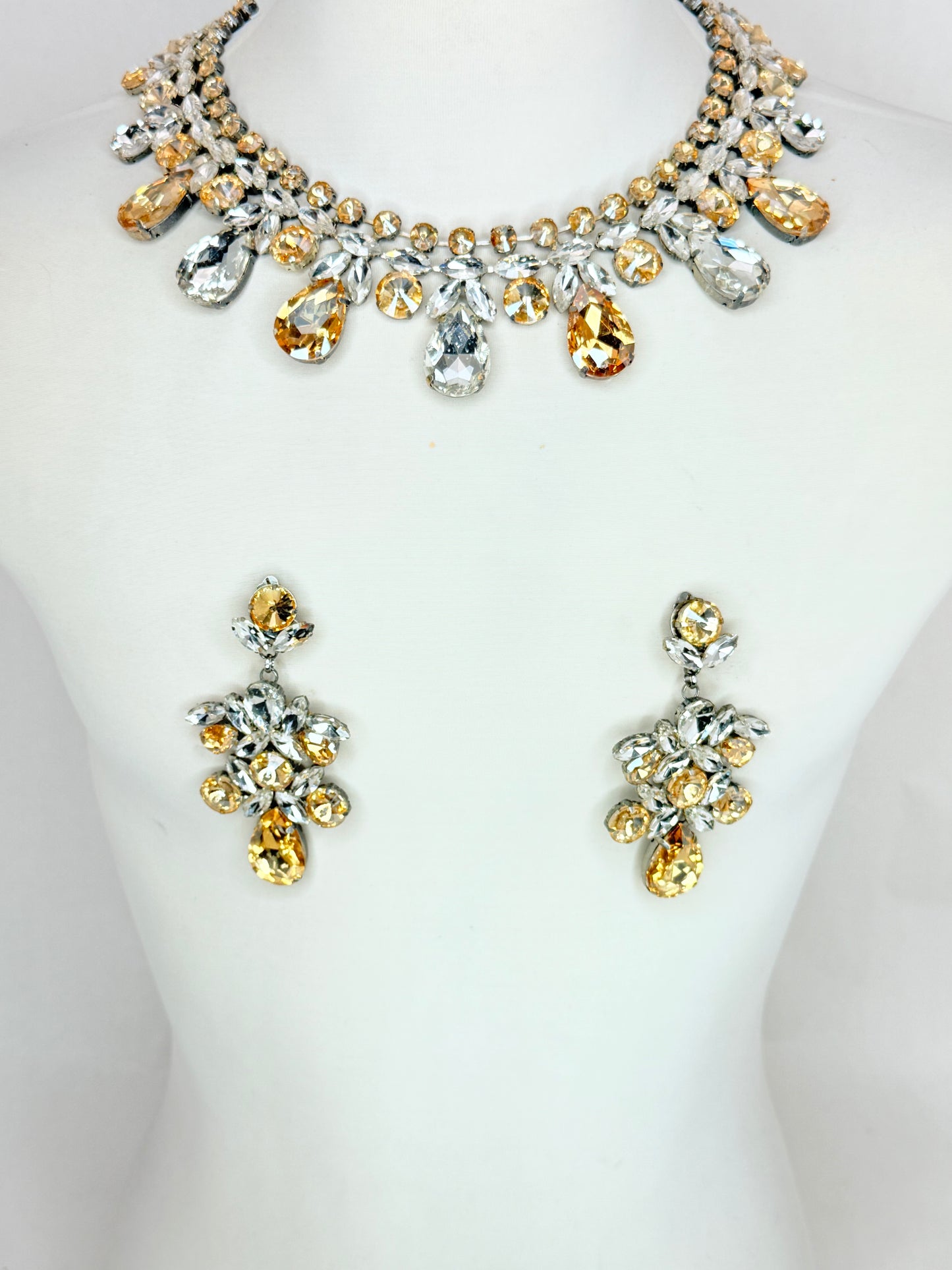 Champagne & Clear Necklace Set