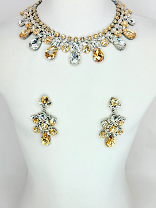Champagne & Clear Necklace Set